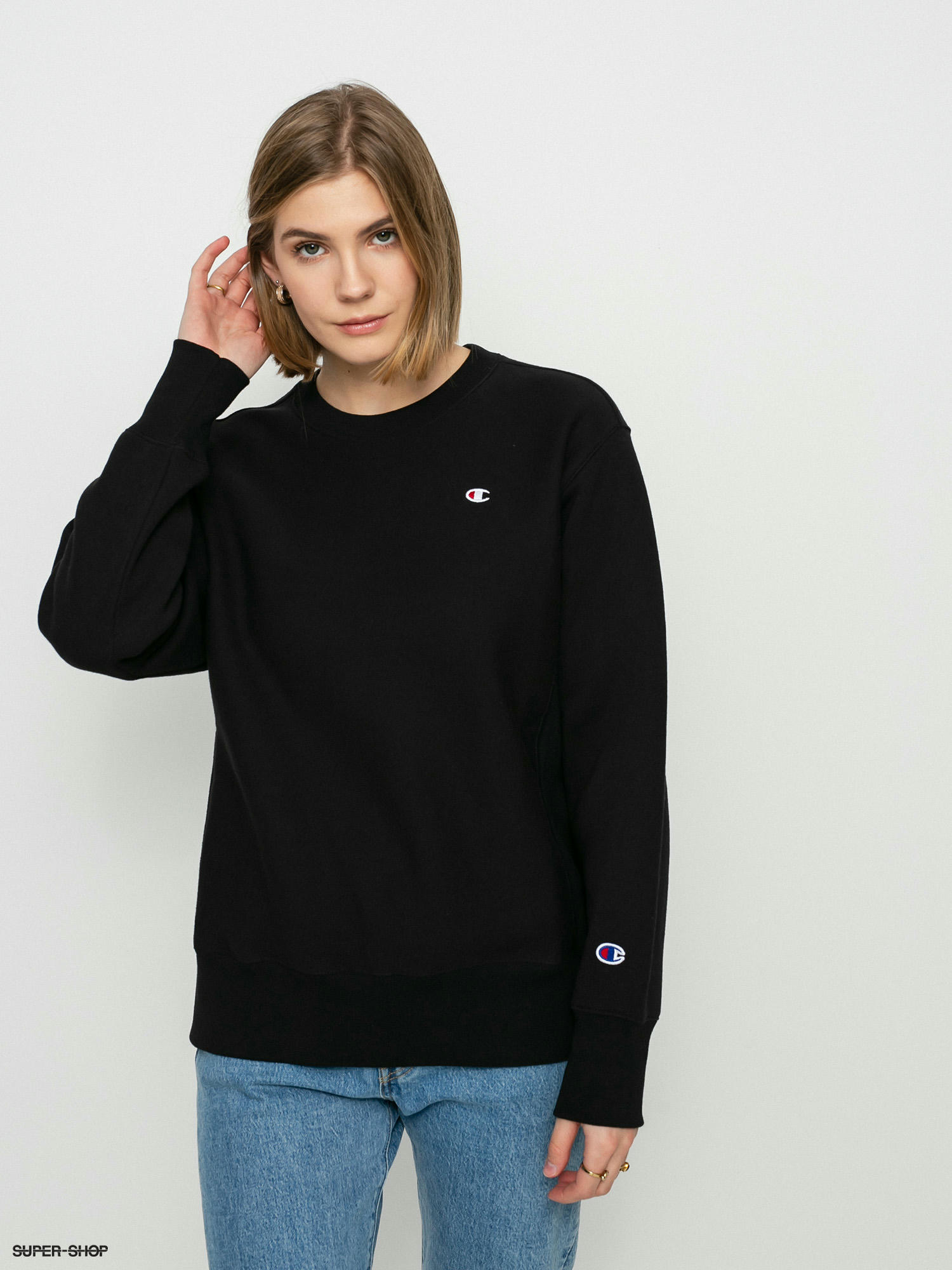 Champion sweatshirt sale womens black