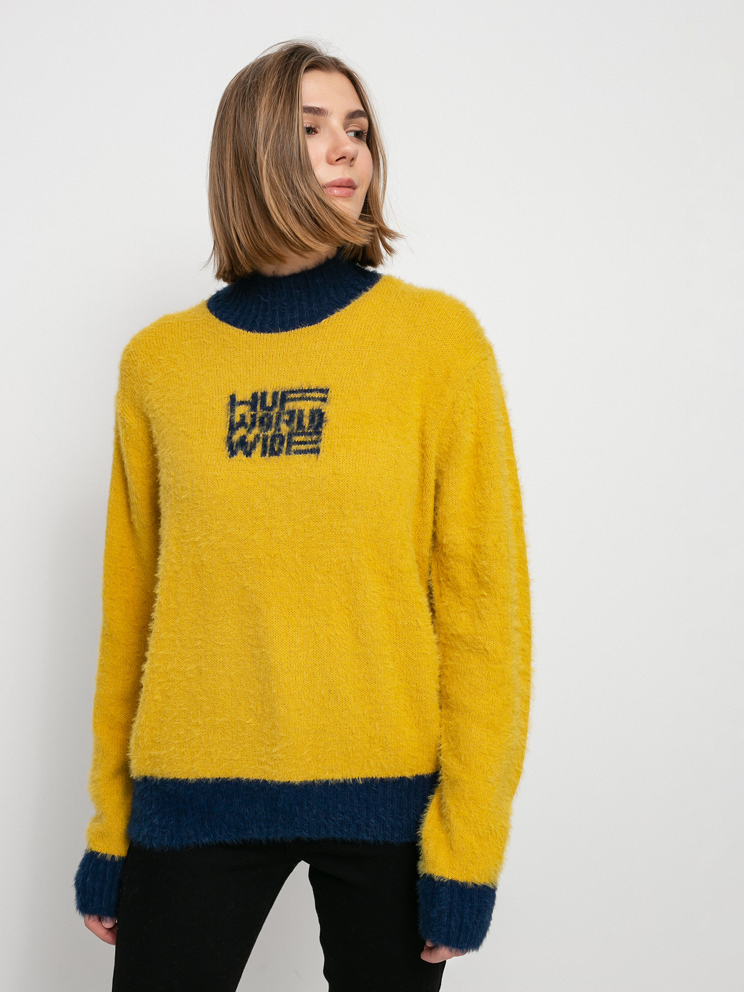 HUF Disorder Jacquard Sweater Wmn (gold)