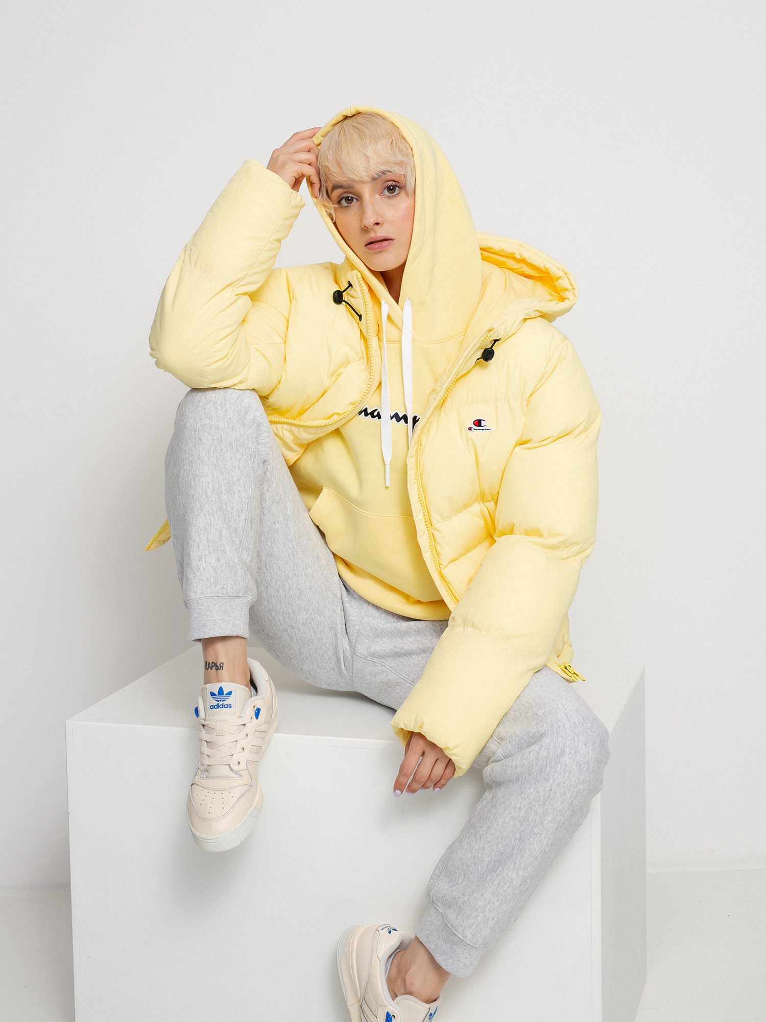 Champion Hooded Jacket 114577 Jacket Wmn (ban)