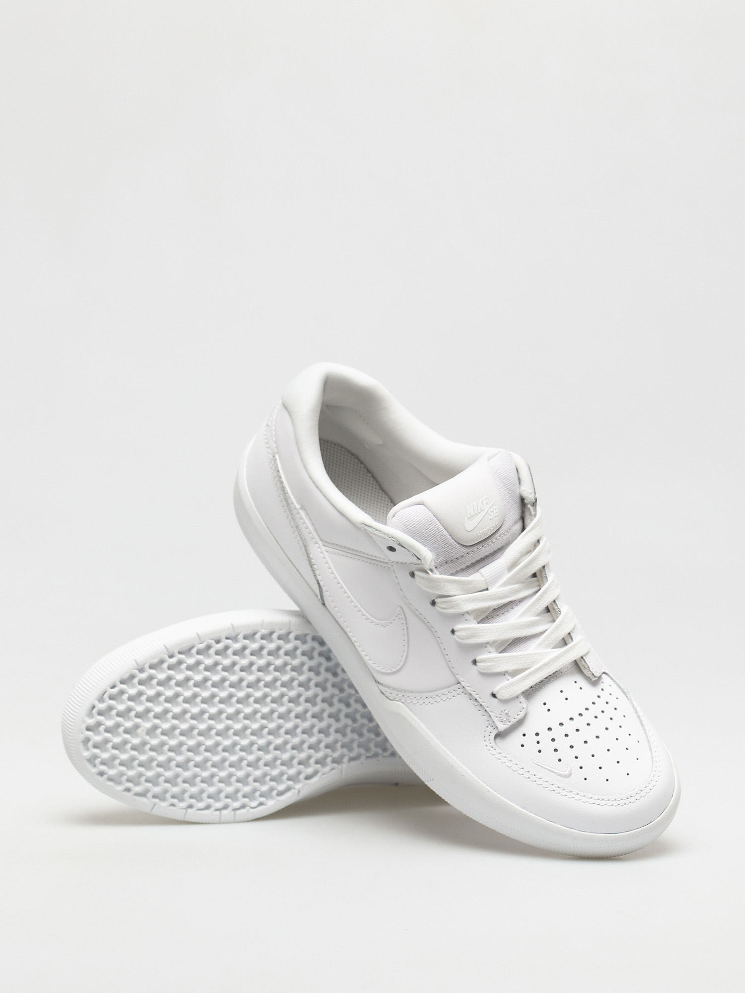 Nike SB Force 58 Premium Leather Schuhe (white/white white white)