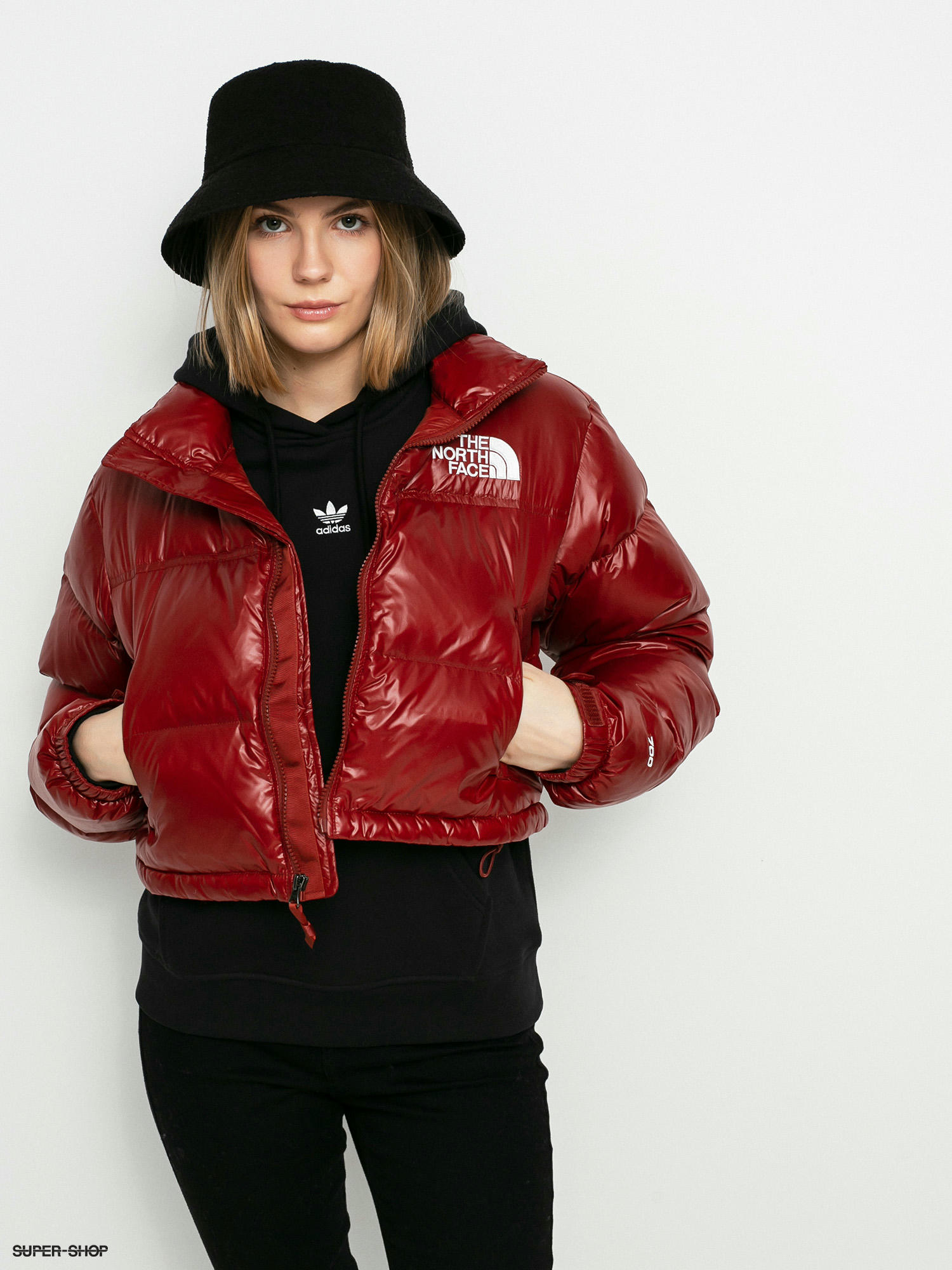 The north face nuptse crop best sale winterjacke damen