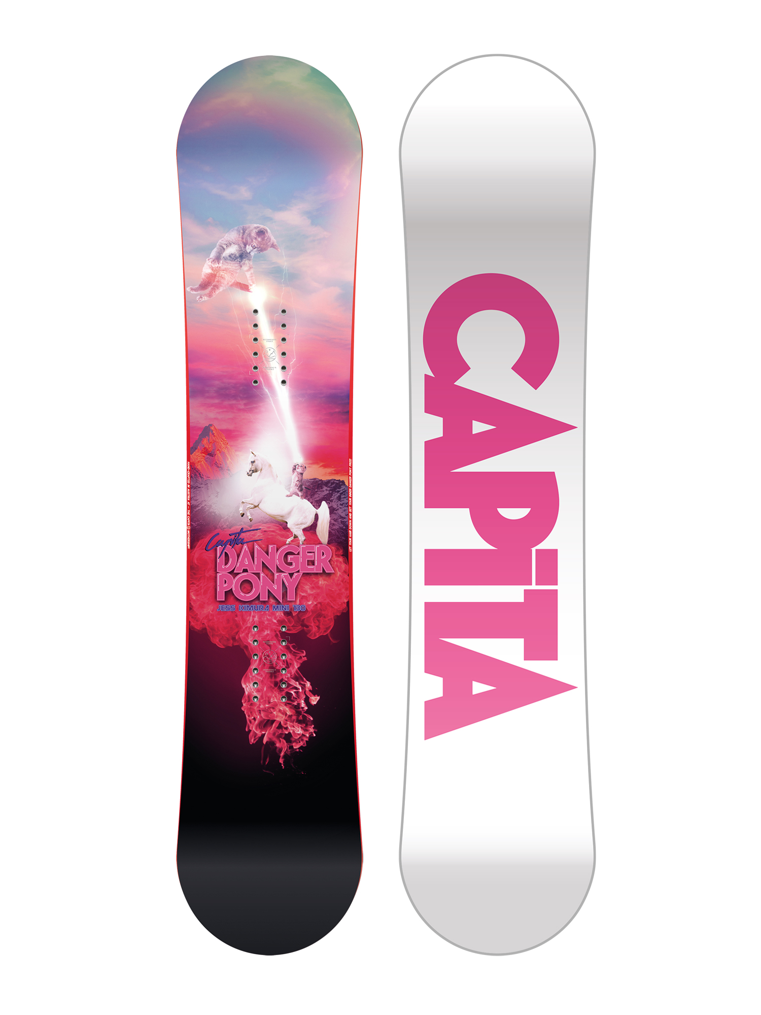 CAPiTA スノーボード ピンク黒デザイン 美品】capita jess kimura 138cm グラトリ パーク ジブ Capita Jess