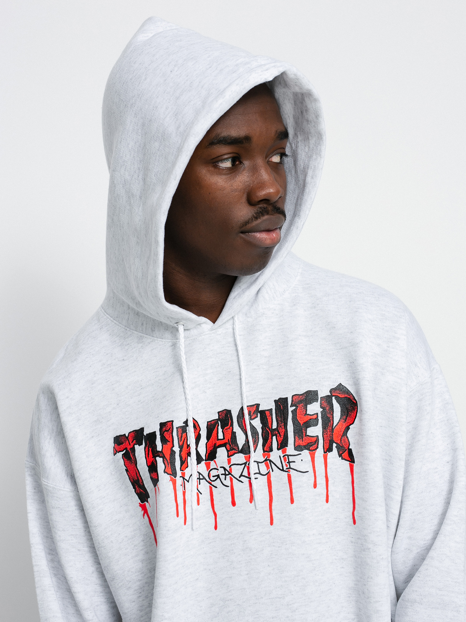 Thrasher Blood Drip HD Hoodie (ash)