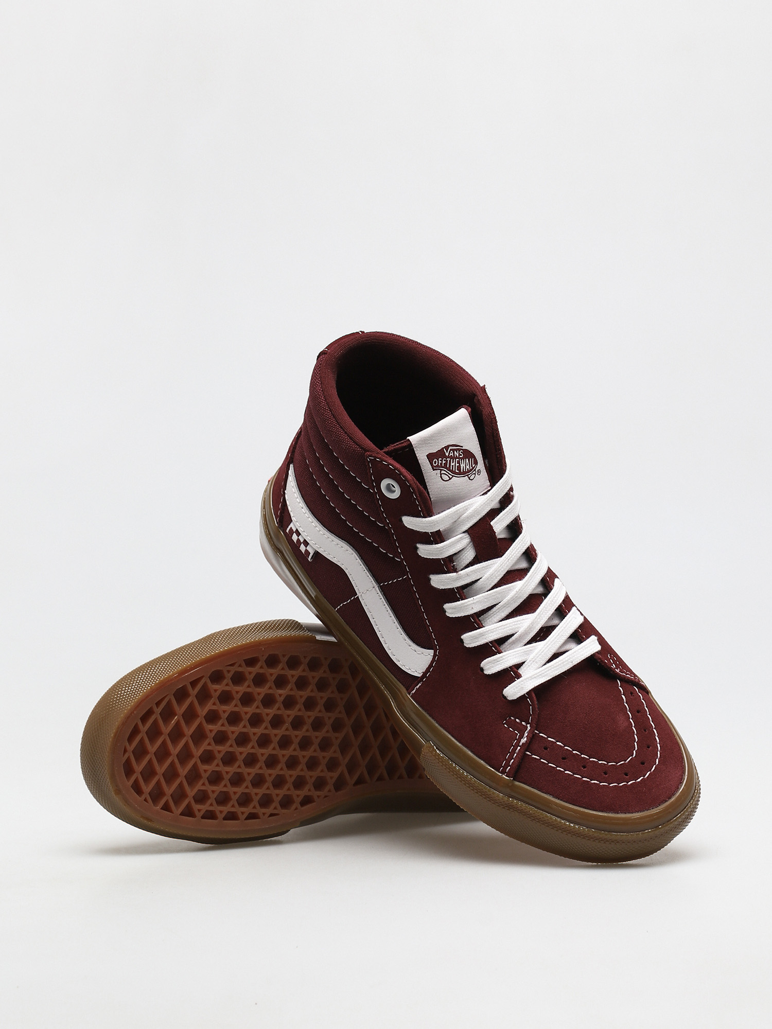 Vans Skate Sk8 Hi Shoes (port/gum)