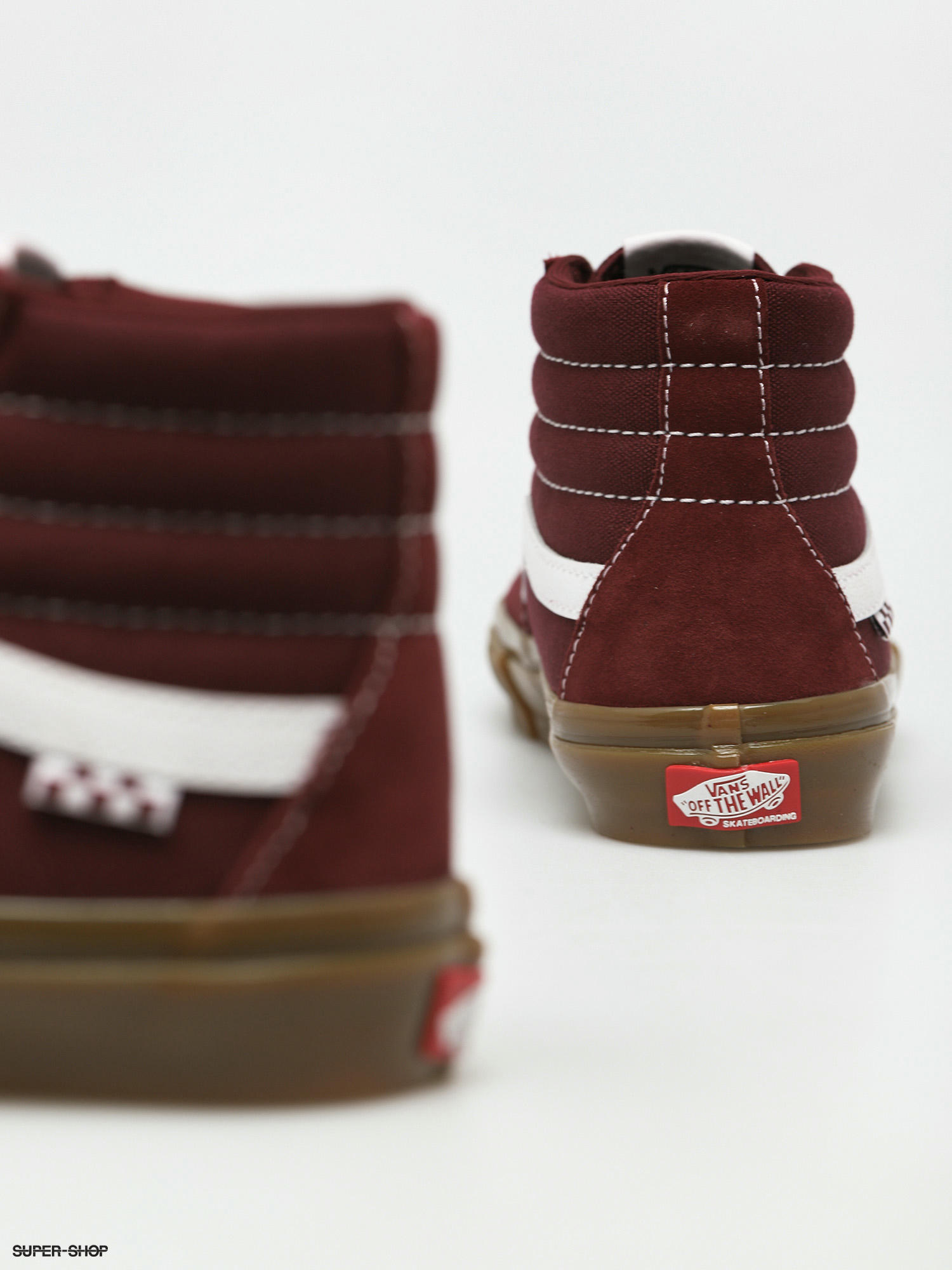 all burgundy sk8 hi vans