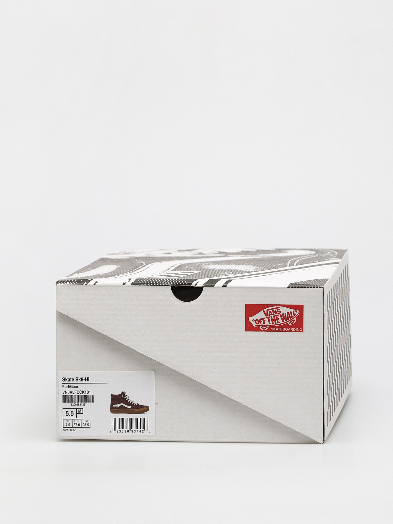Vans Skate Sk8 Hi Shoes (port/gum)