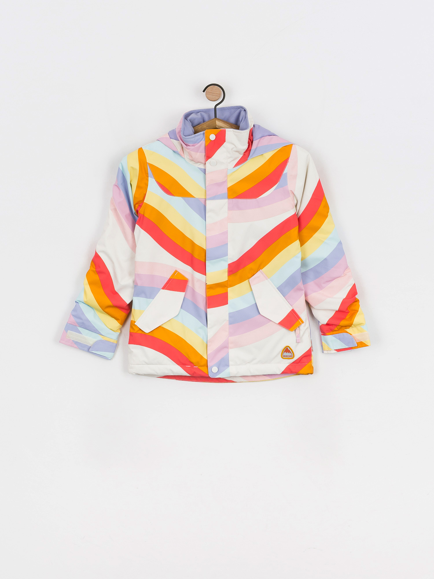 Burton Elodie JR Snowboard jacket (stout white rainbow mashup)