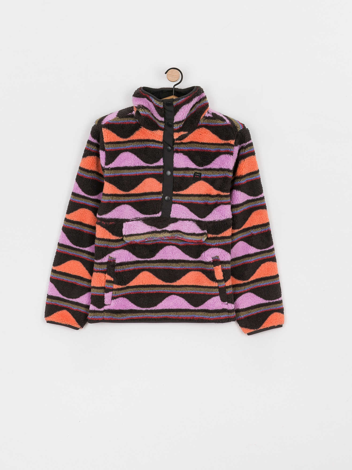 Womens Billabong Switchback Pullover Fleece (black multi)