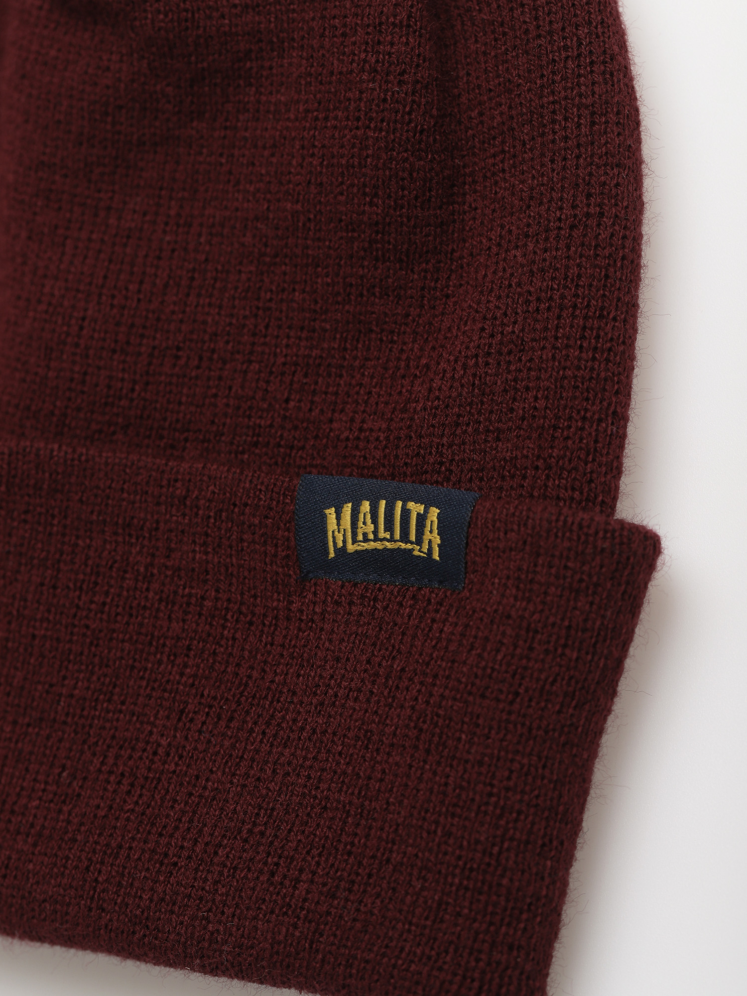 Malita Lumberjack Beanie (maroon/navy)