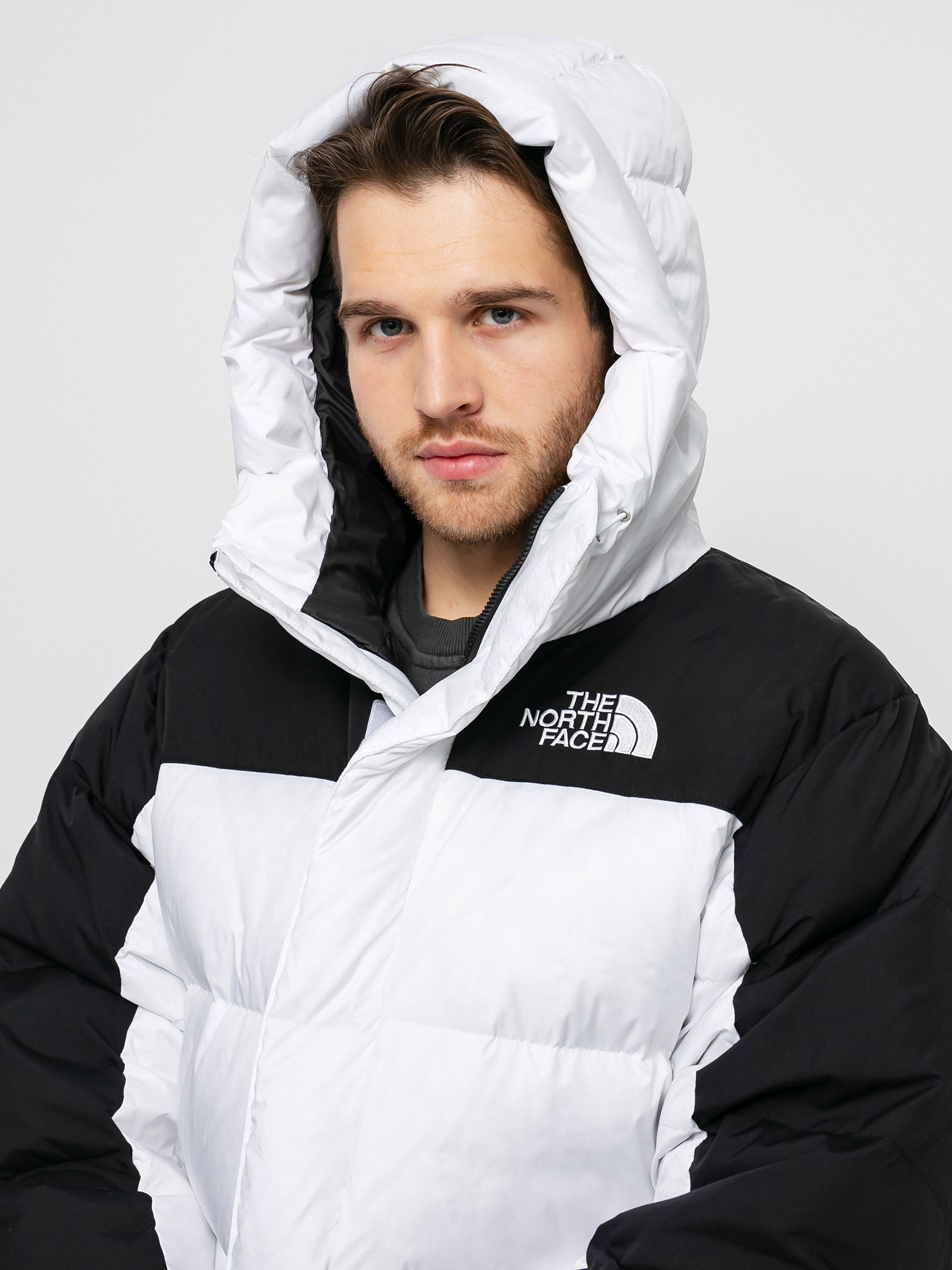 north face parka white