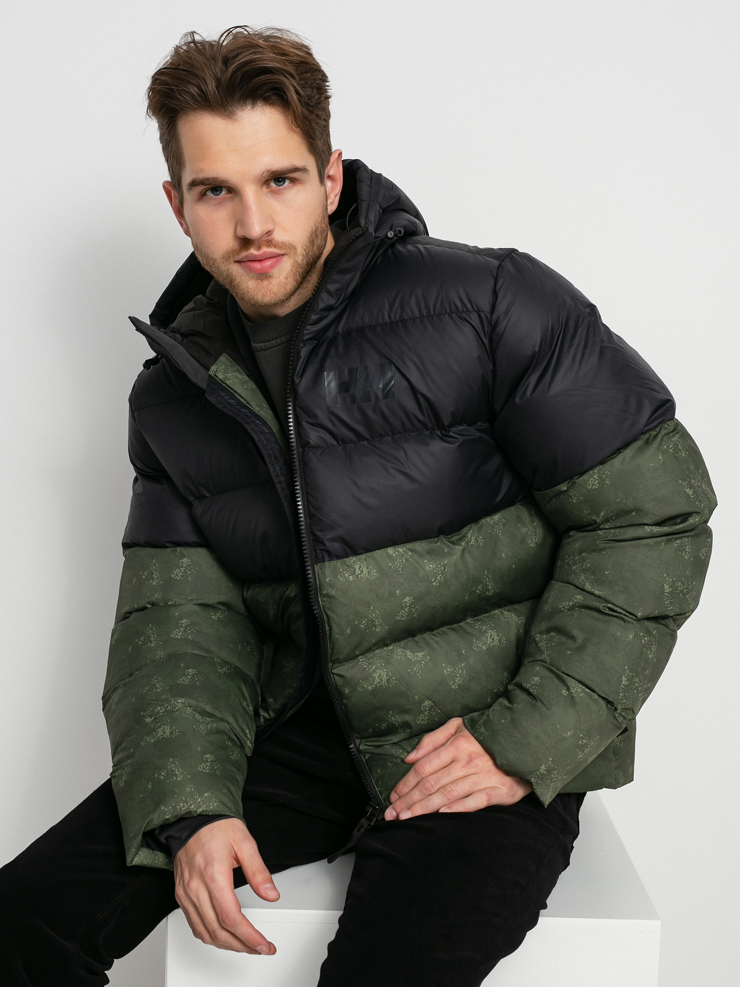 helly hansen green winter jacket