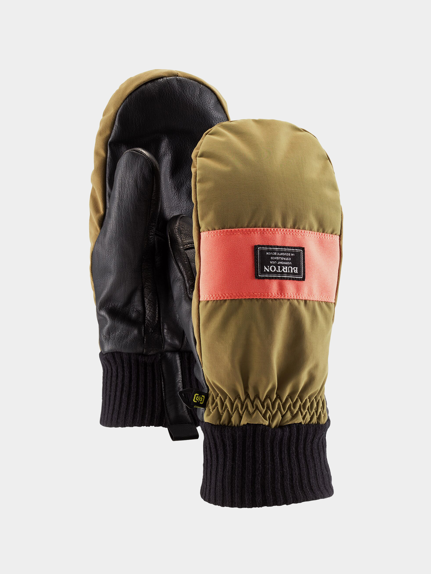 Burton Dam Mitten Gloves (martini olive/persimmon)