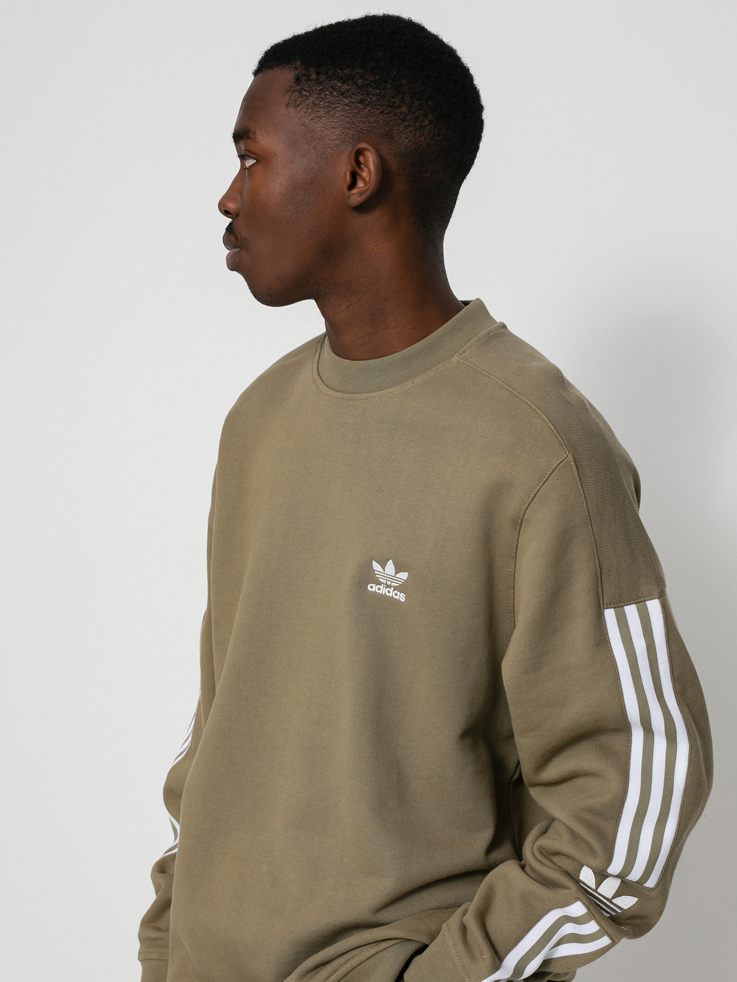 Crew Neck Adidas Pullover Khaki Adidas Originals Adicolor Large
