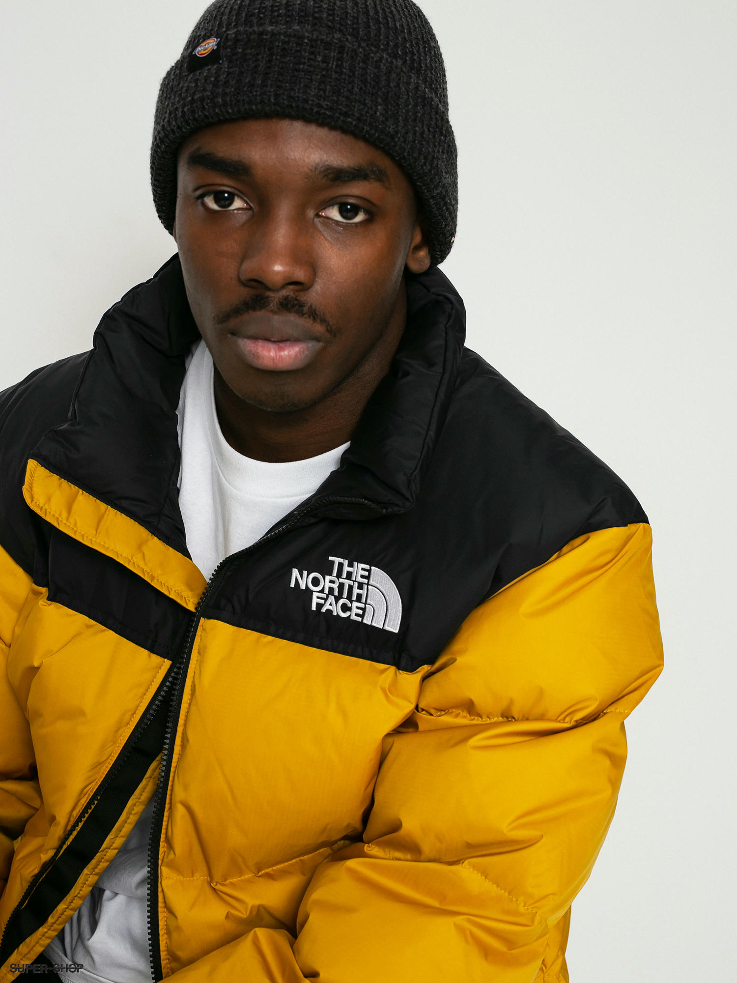 North face deals black yellow jacket