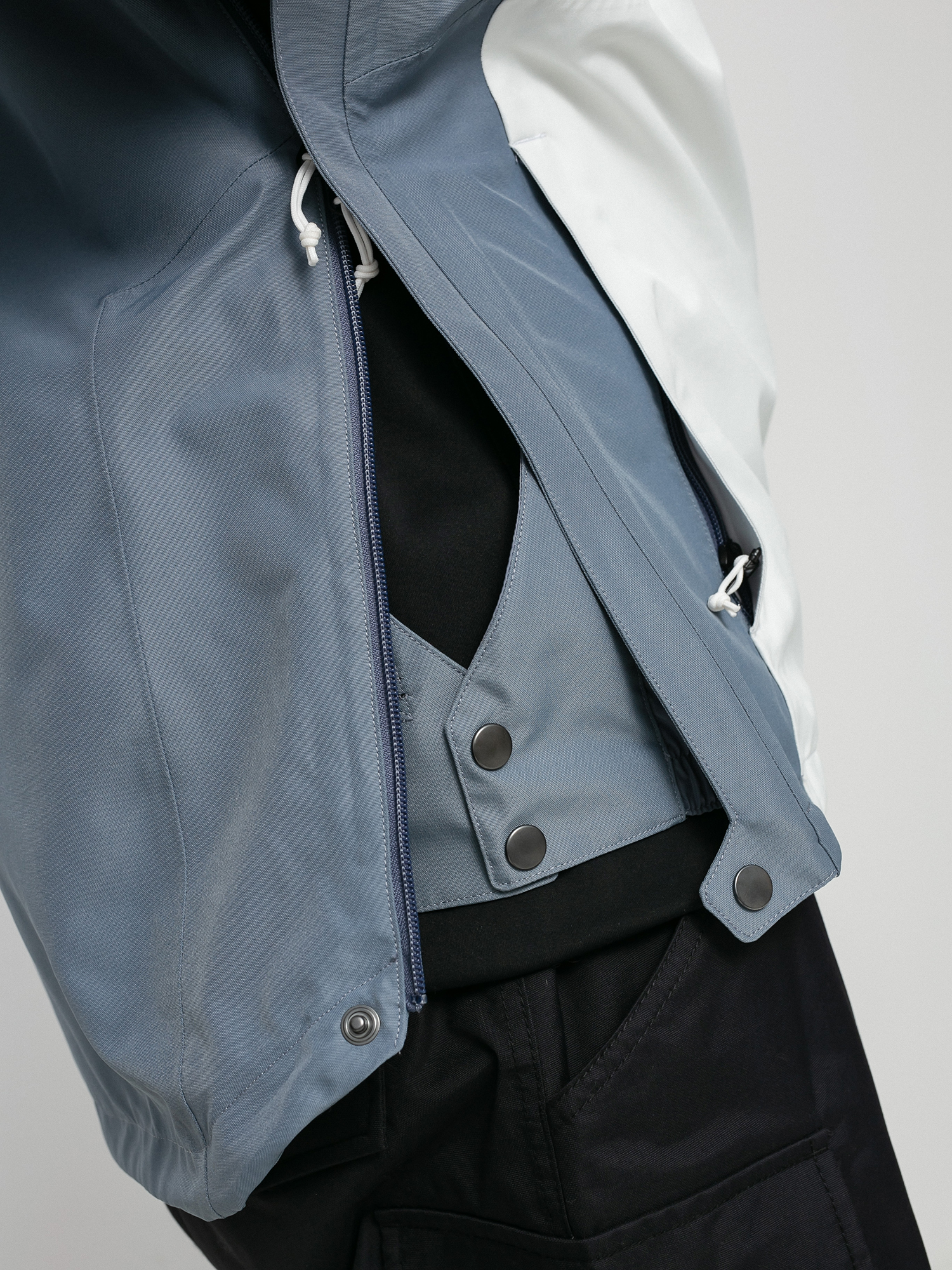 Mens Burton Gore Tex Pillowline Anorak Snowboard jacket (stout white/folkstone gray)