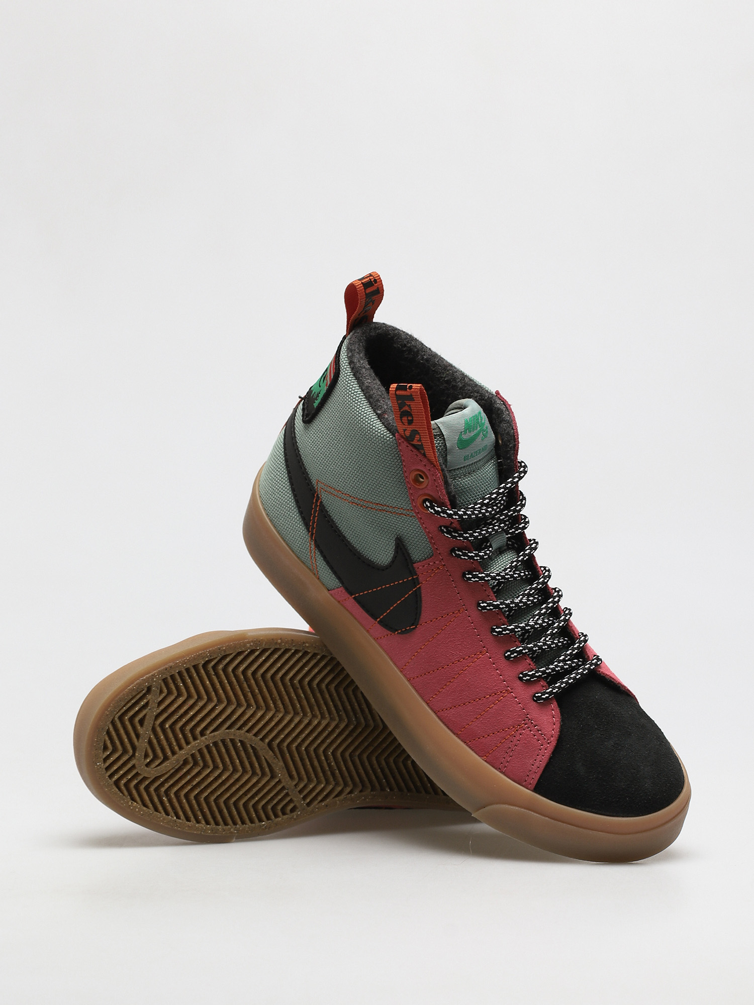 Nike SB Zoom Blazer Mid Premium Shoes (jade smoke/black white sport spice)
