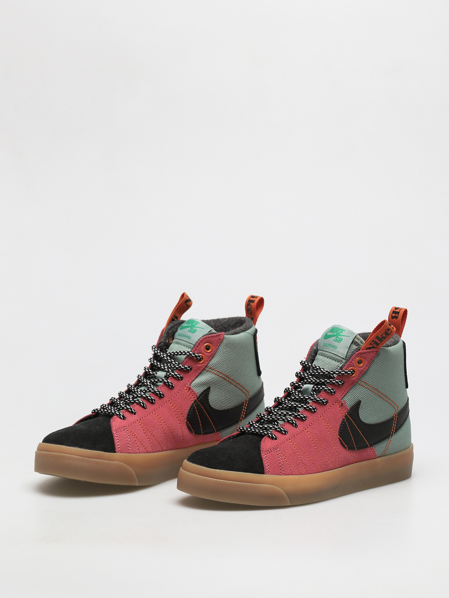 Nike SB Zoom Blazer Mid Premium Shoes (jade smoke/black white sport spice)
