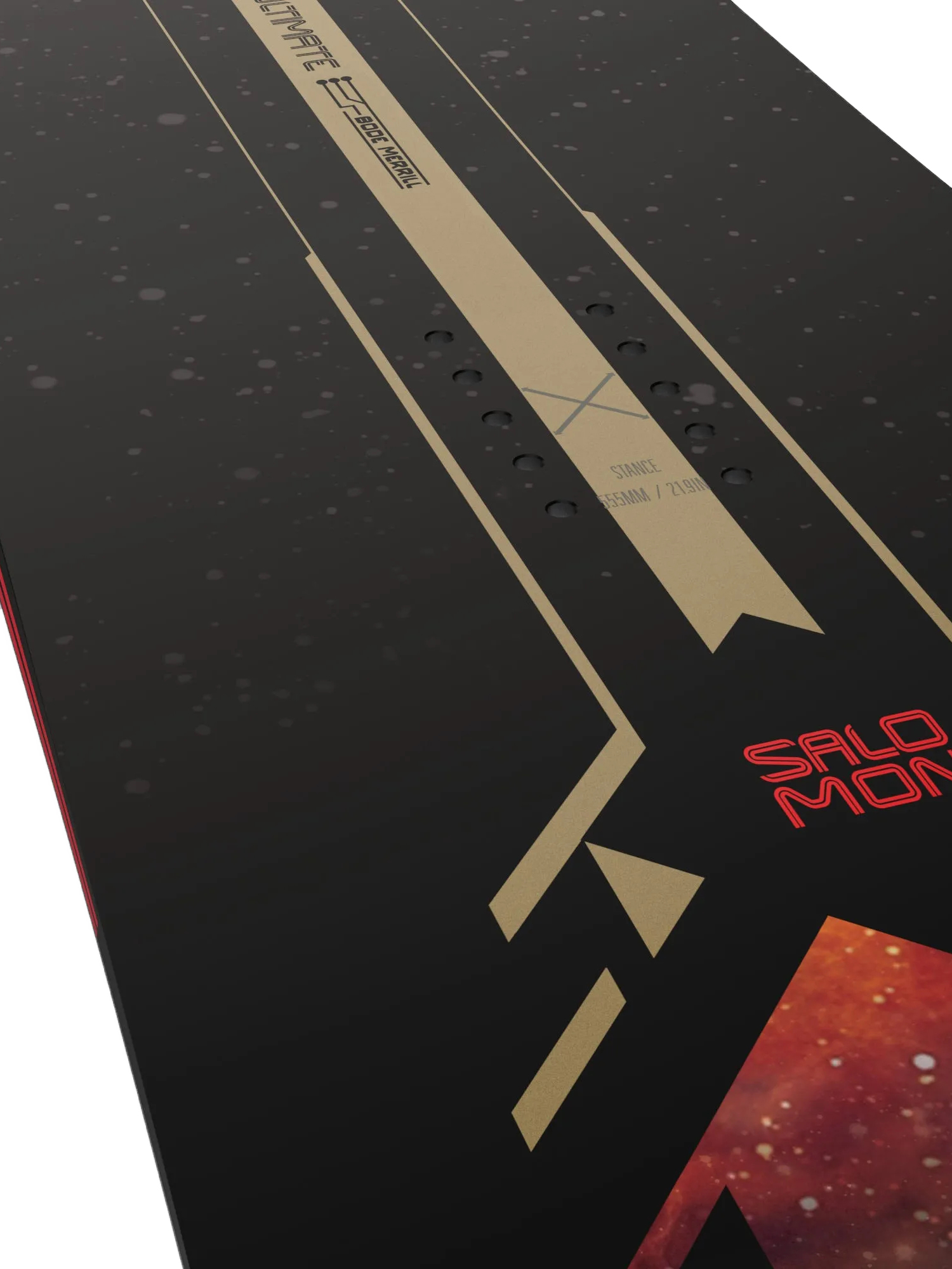 Mens Salomon Ultimate Ride Snowboard (black/gold/orange)