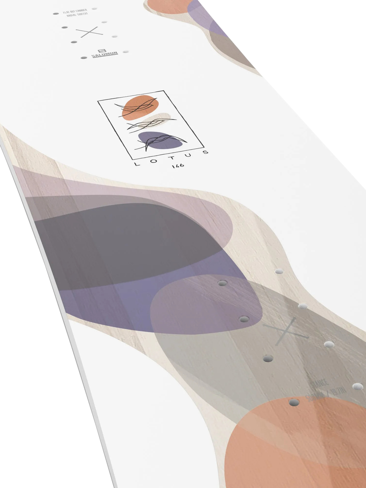 Womens Salomon Lotus Snowboard (white/red/navy)