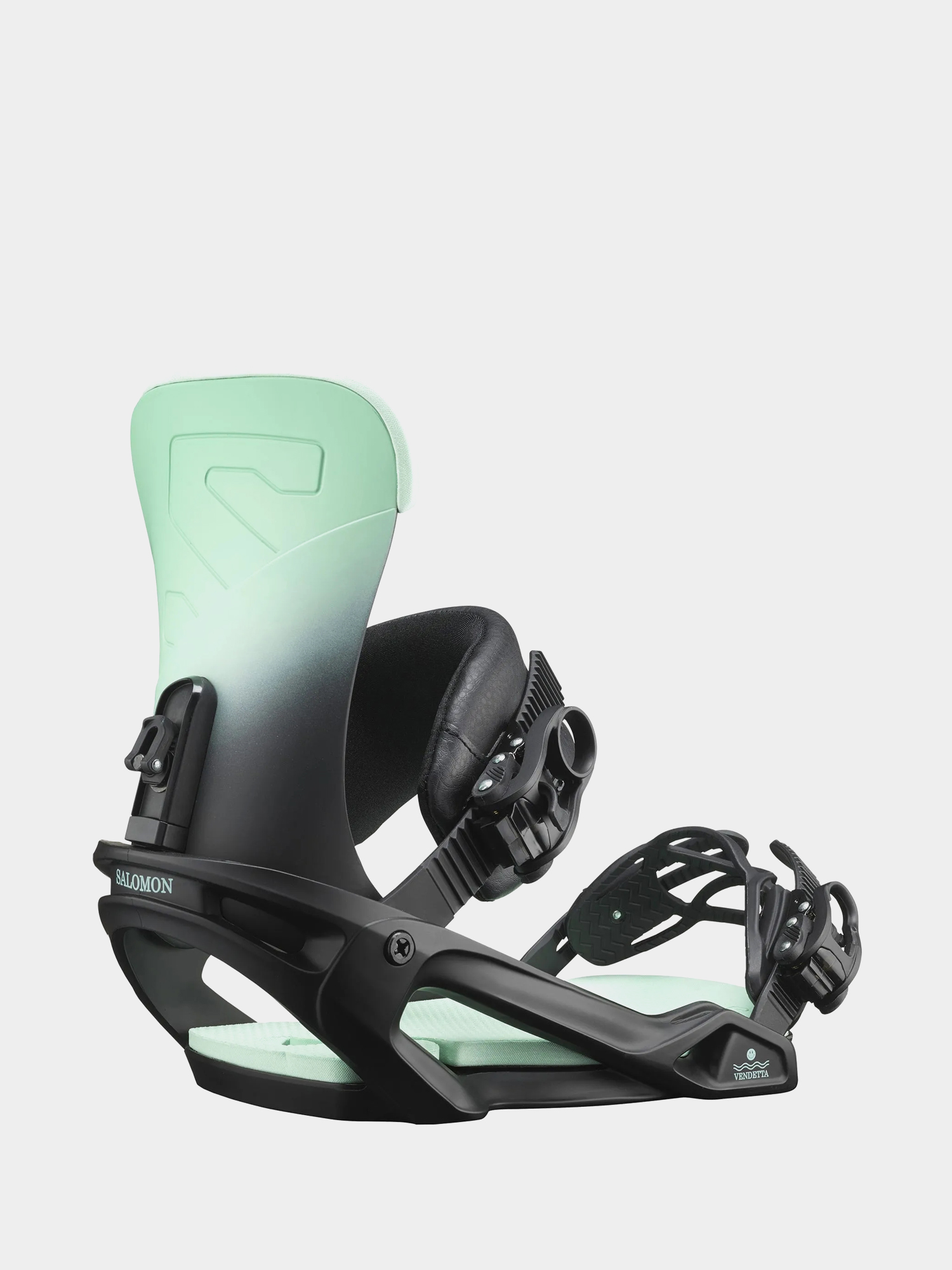 Womens Salomon Vendetta Snowboard bindings (black/green)