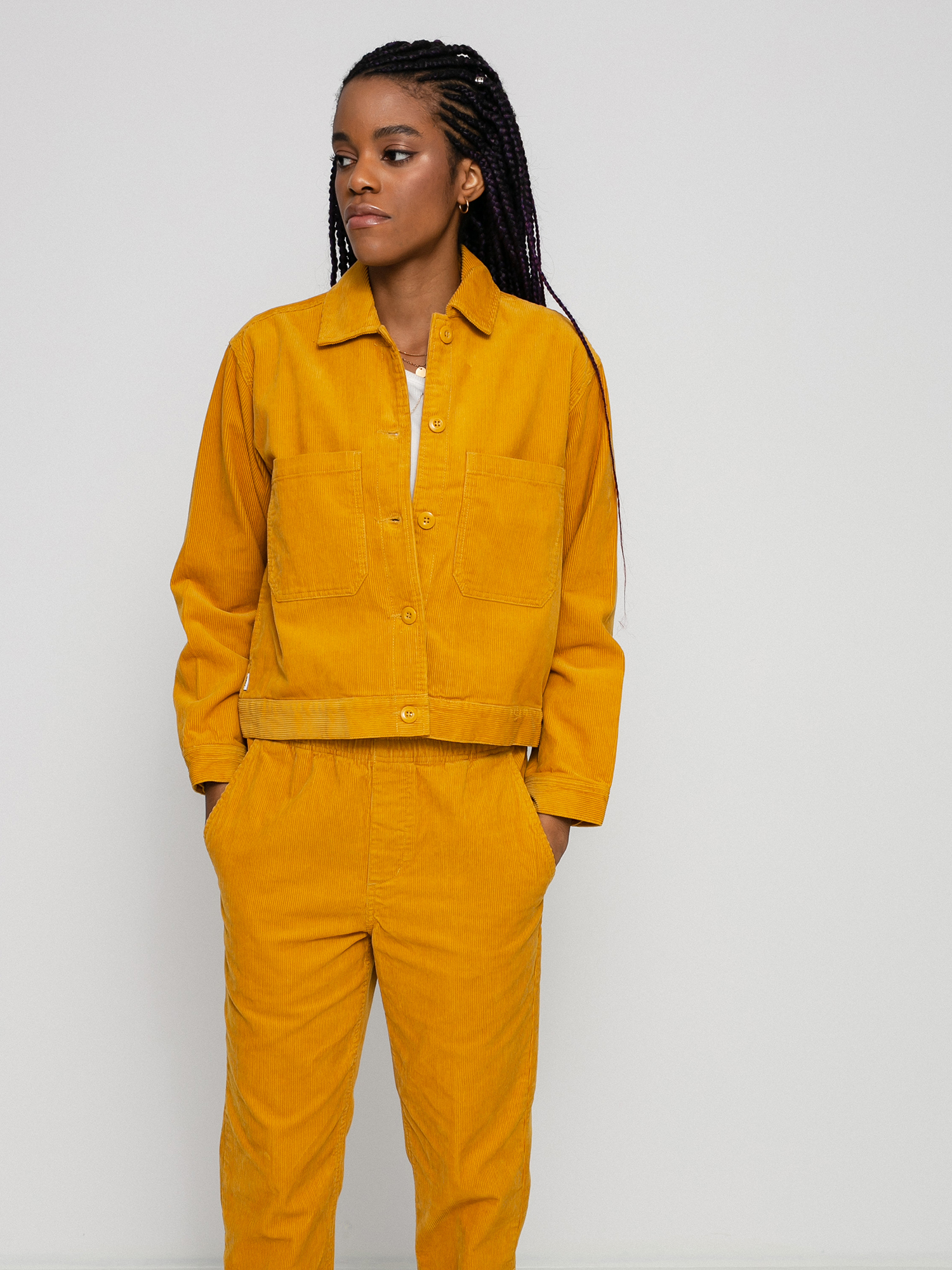 OBEY Loma Cord Shirt Wmn (gold)