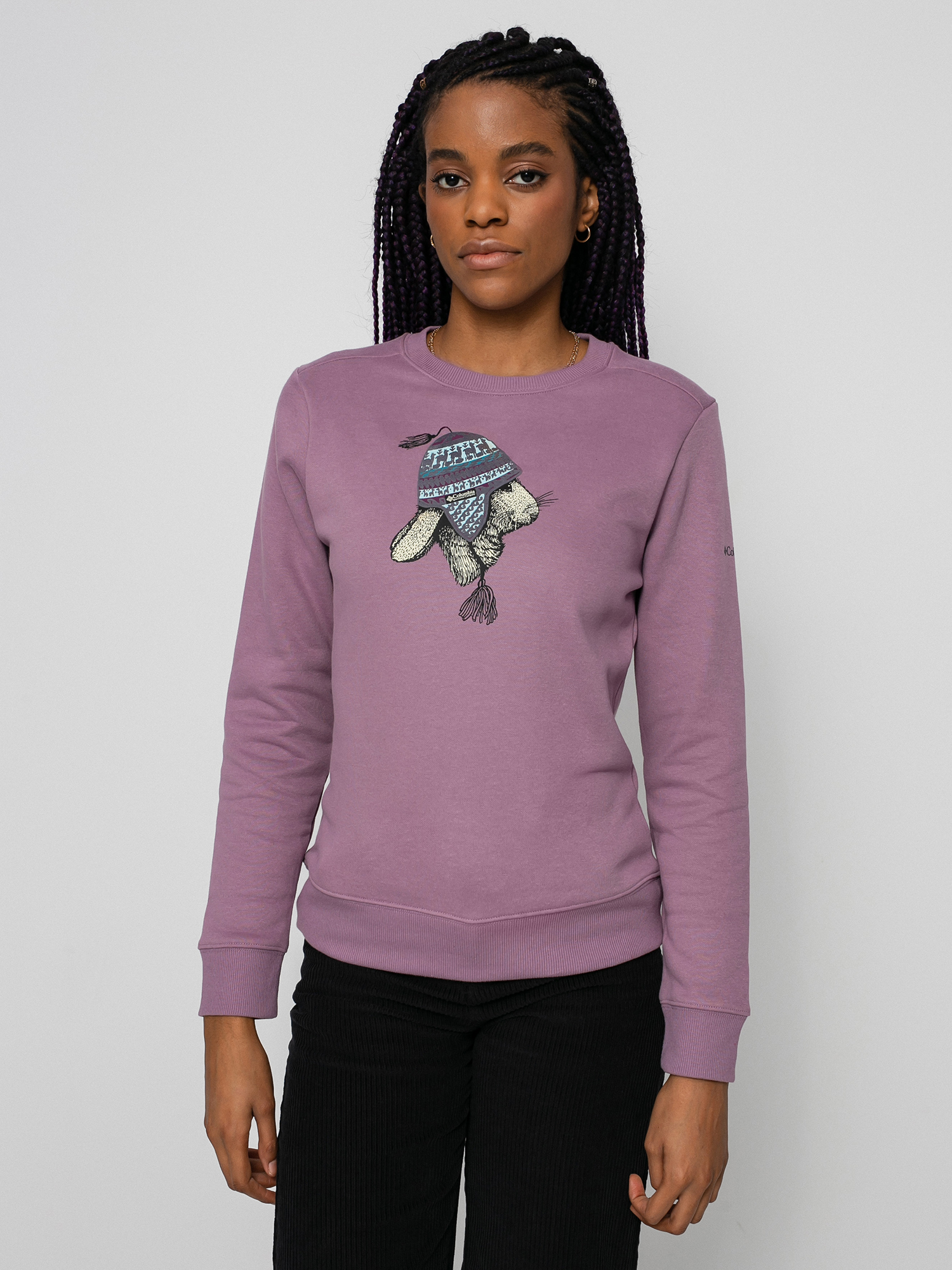 Columbia Hart Mountain II Sweatshirt Wmn Pink winter mauve