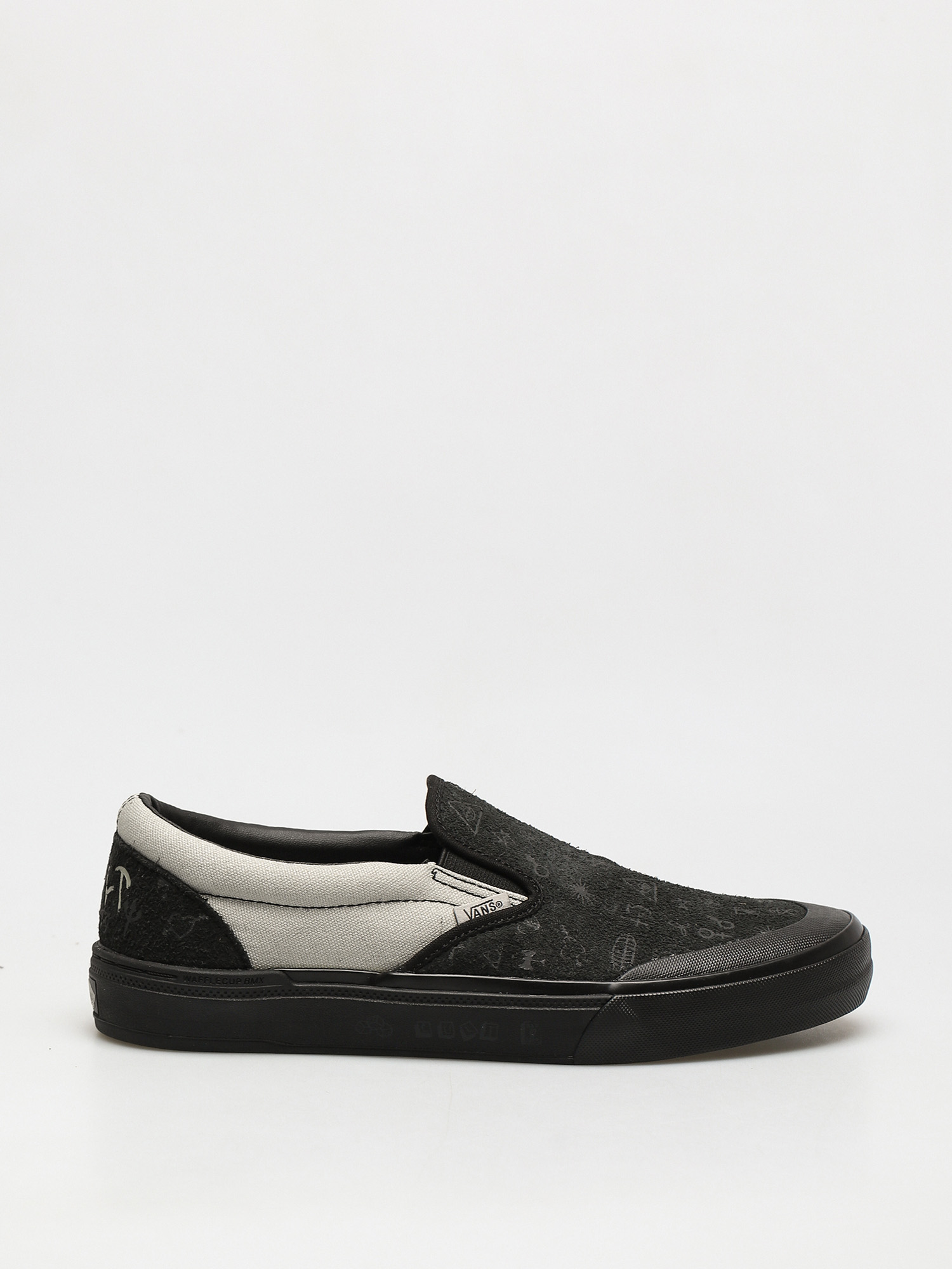 vans slip on mono black