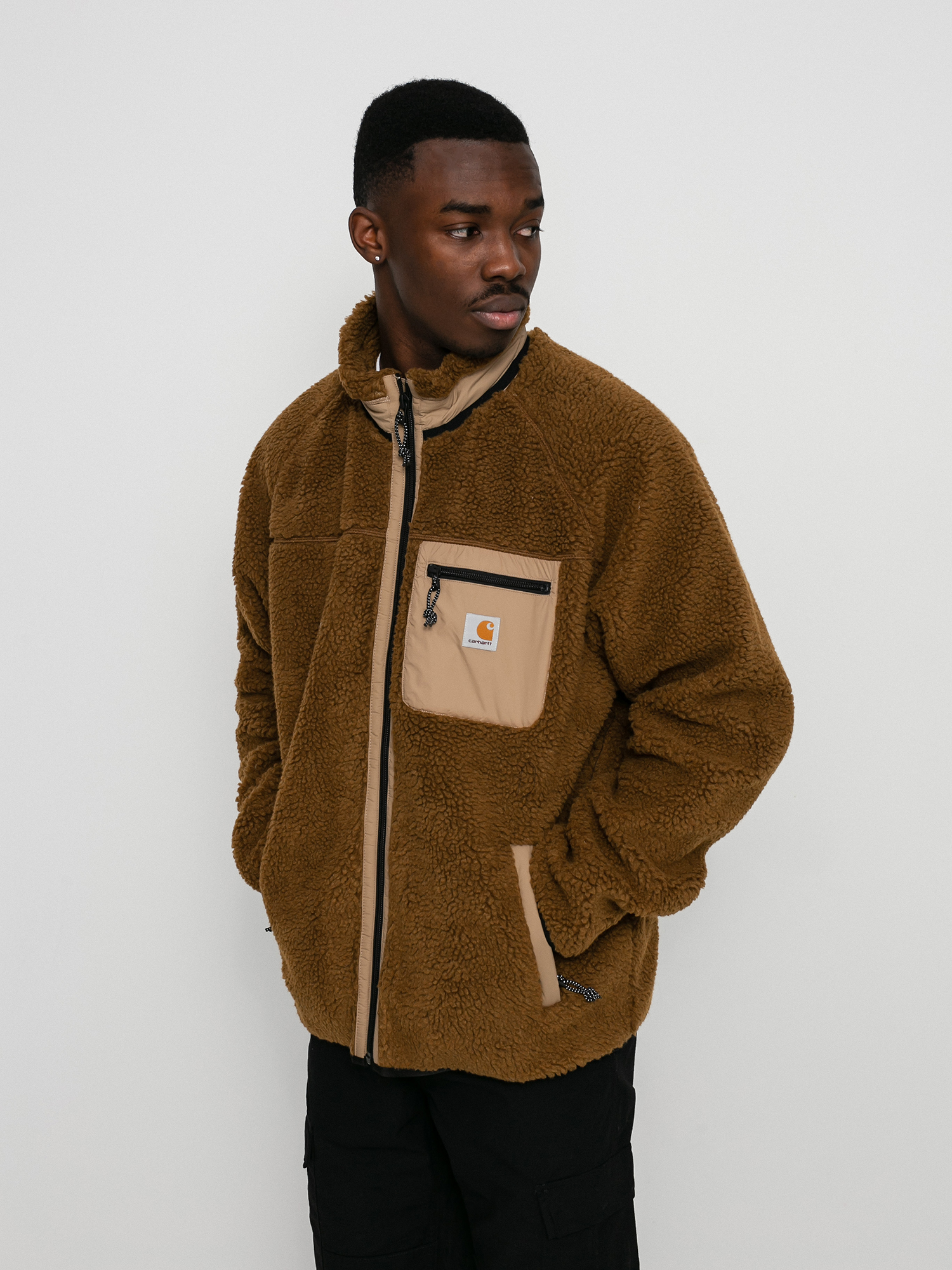 carhartt wip prentis liner brown