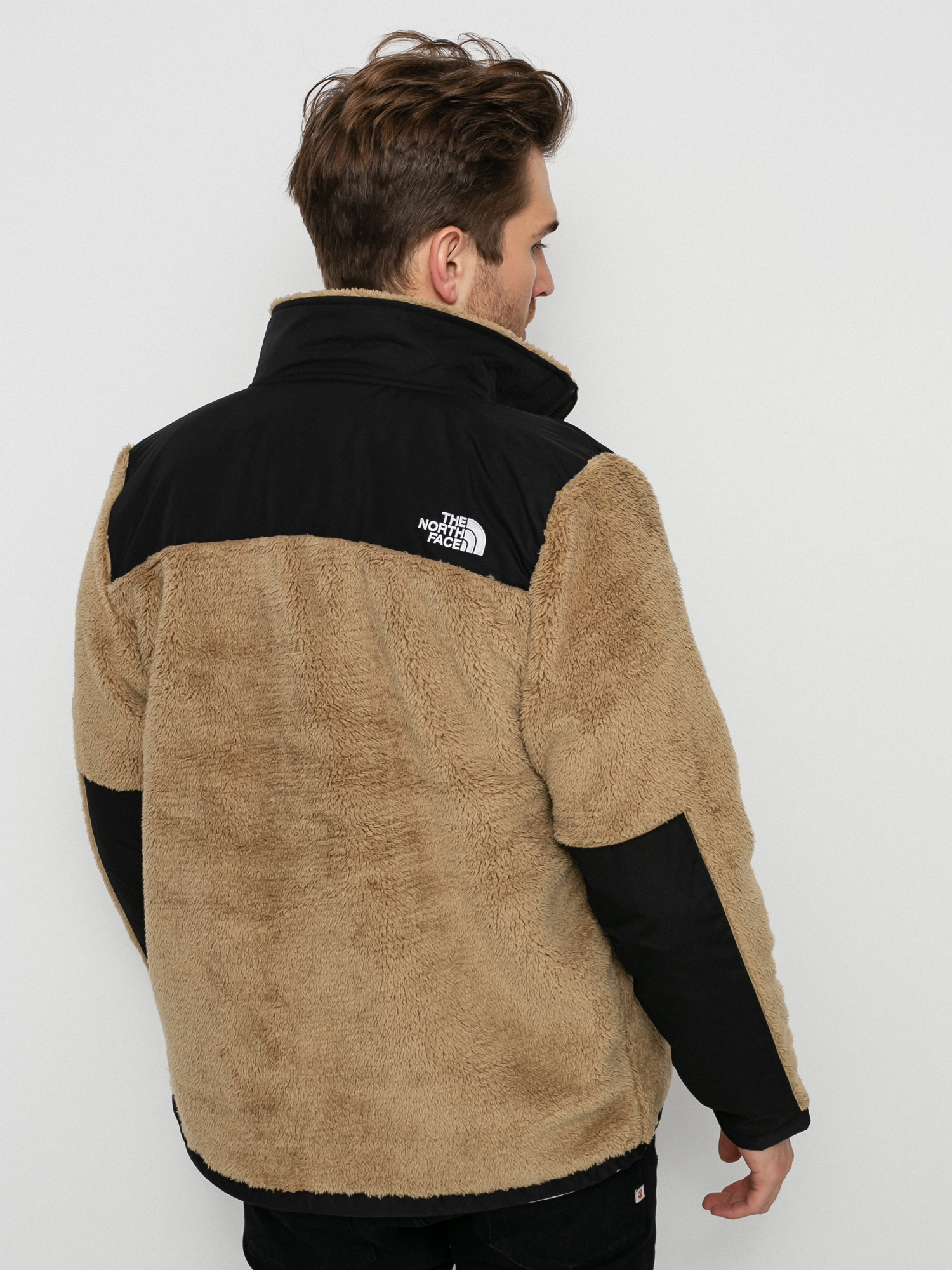 Mens The North Face Black Box Denali Sherpa Fleece  (kelp tan)