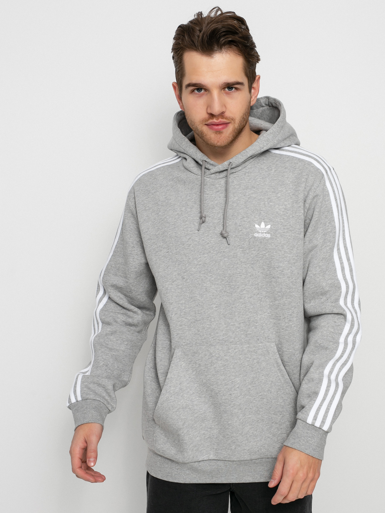 adidas Originals 3 Stripes HD Hoodie (medium grey heather)