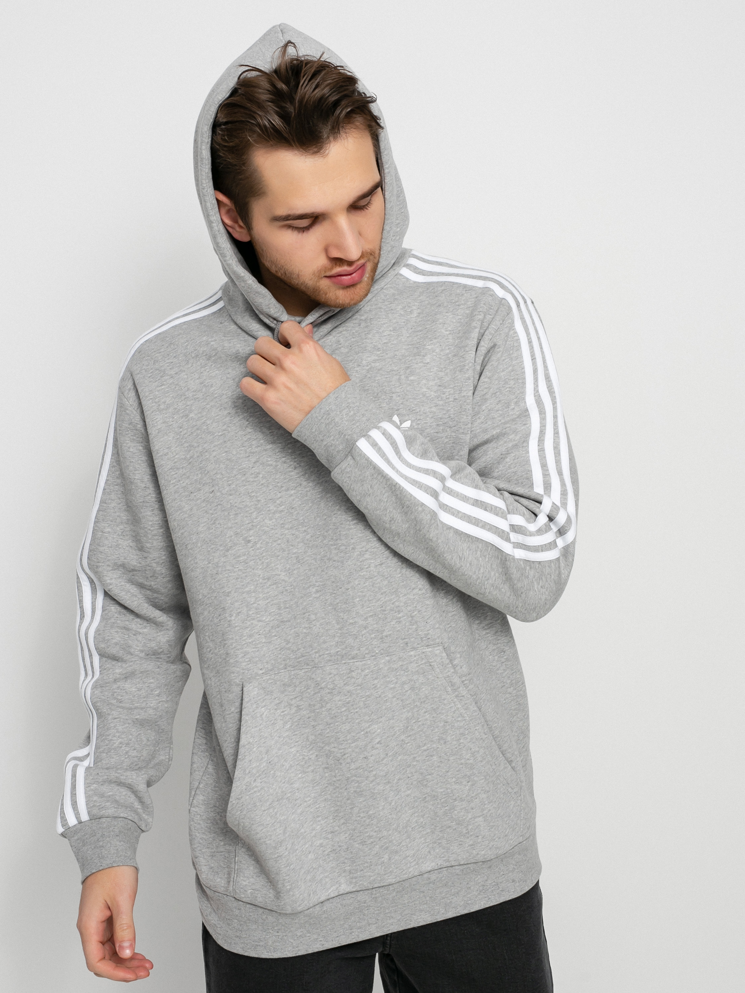 adidas Originals 3 Stripes HD Hoodie (medium grey heather)