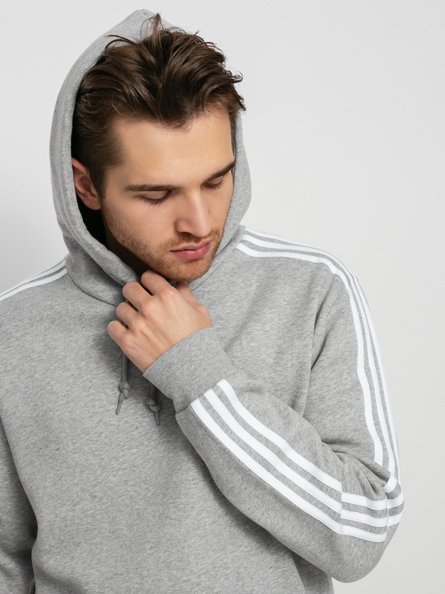 adidas Originals 3 Stripes HD Hoodie (medium grey heather)