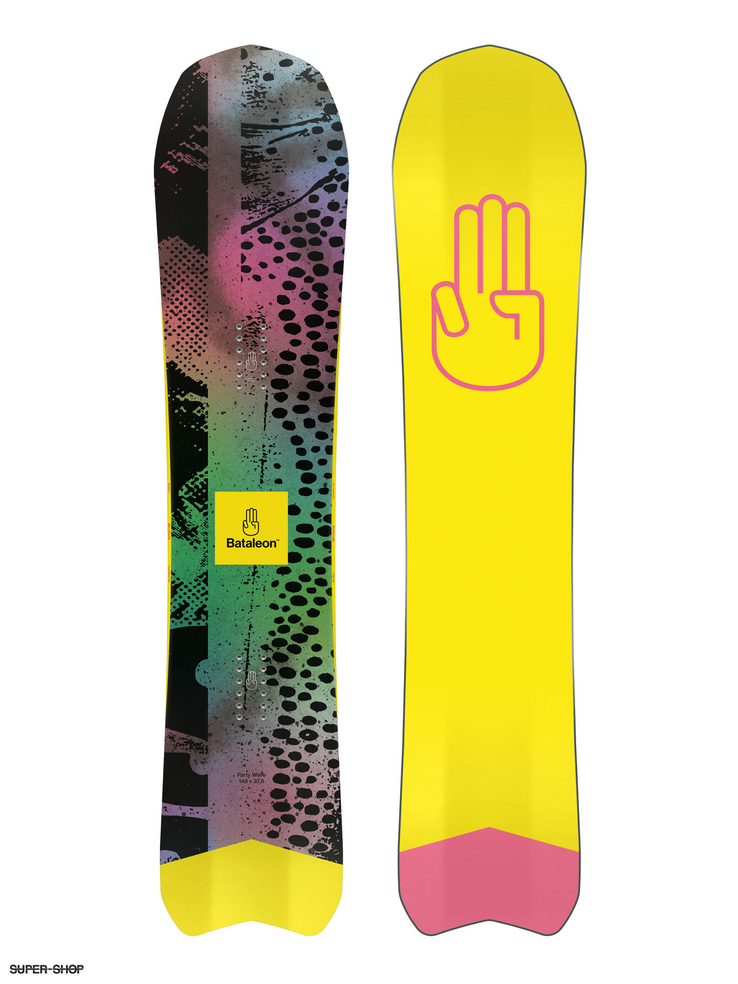 Mens Bataleon Party Wave Snowboard (yellow/pink)