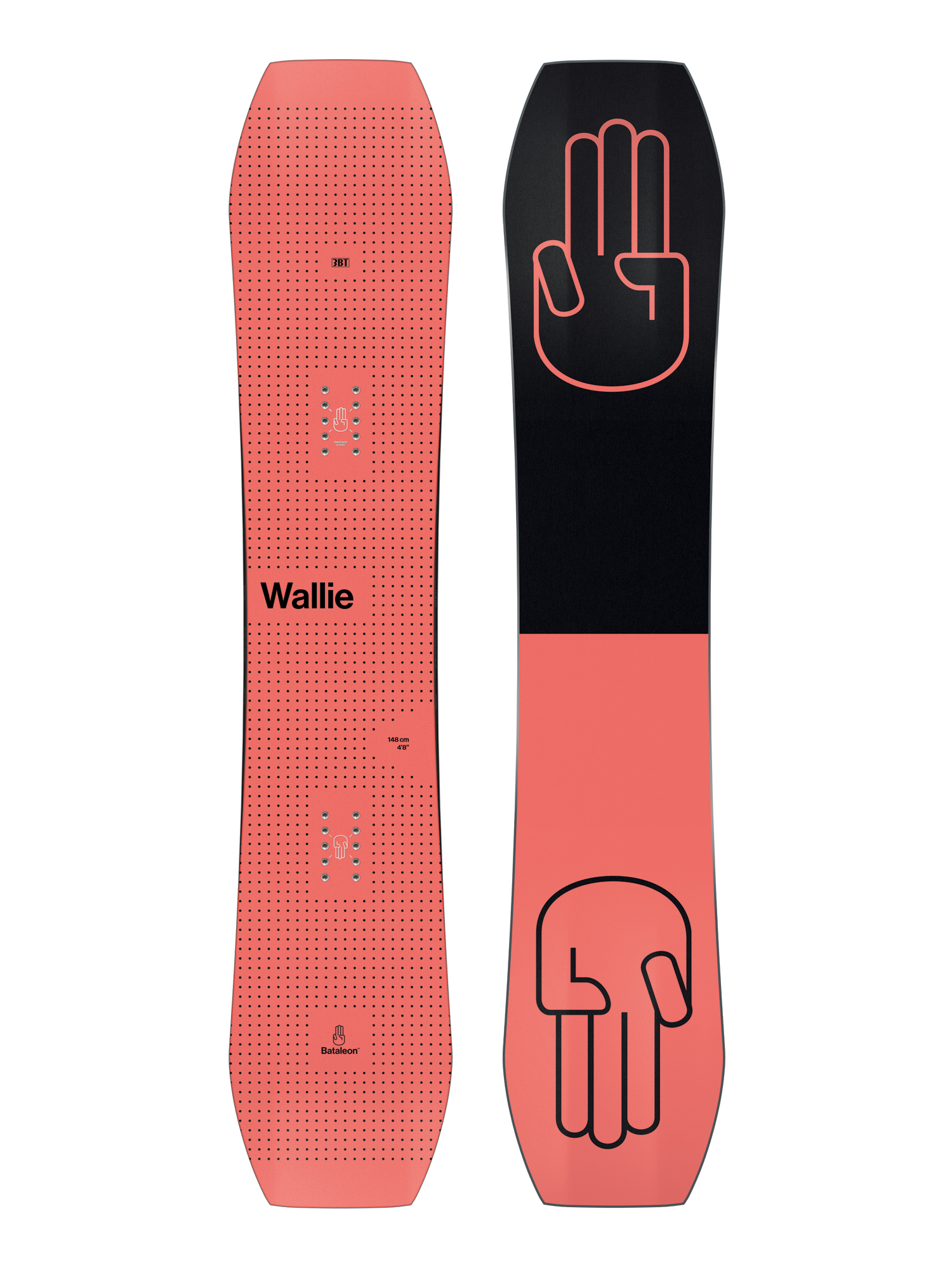 Mens Bataleon Wallie Snowboard (black/pink)