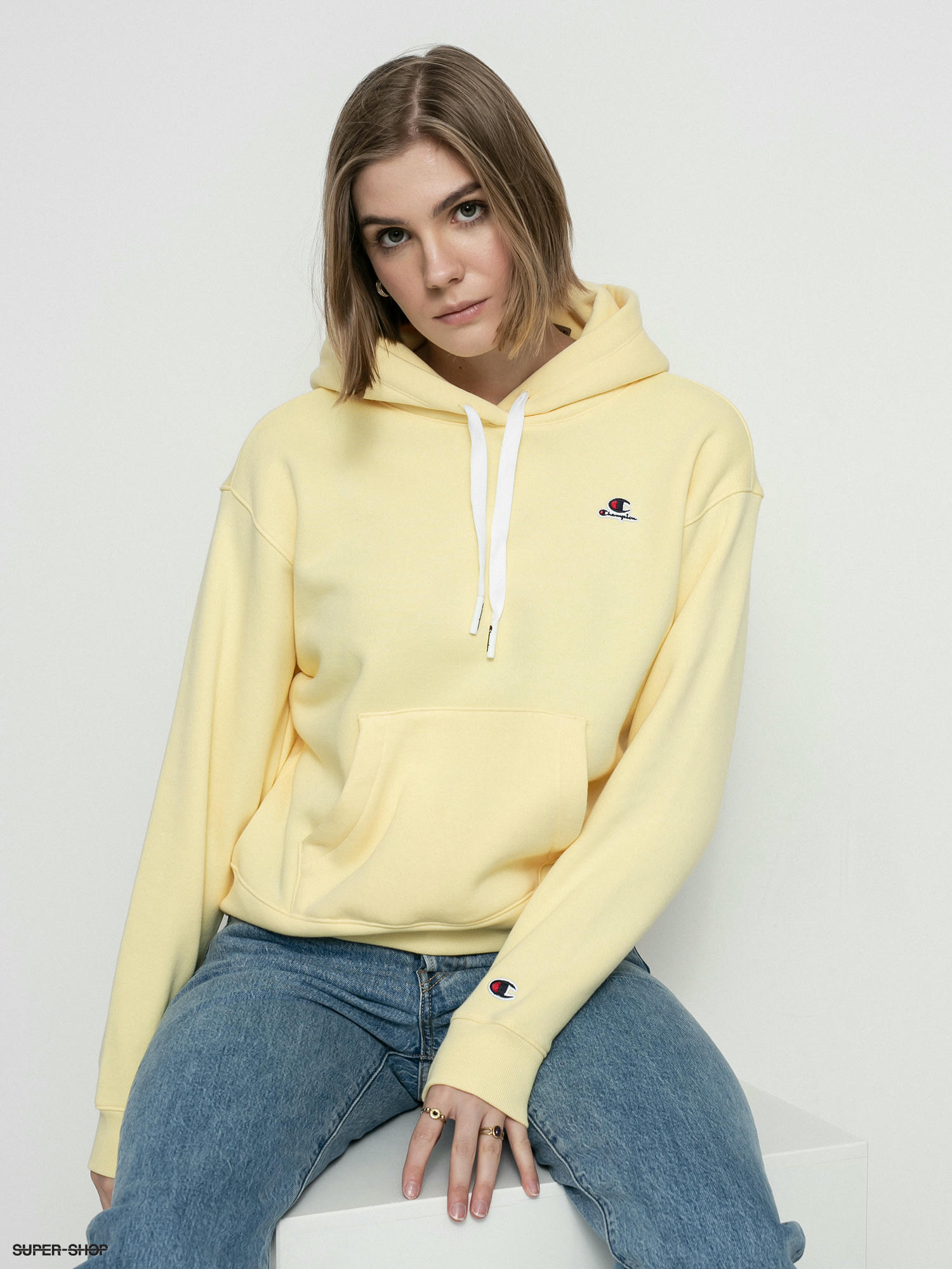 light yellow sweatshirt champion