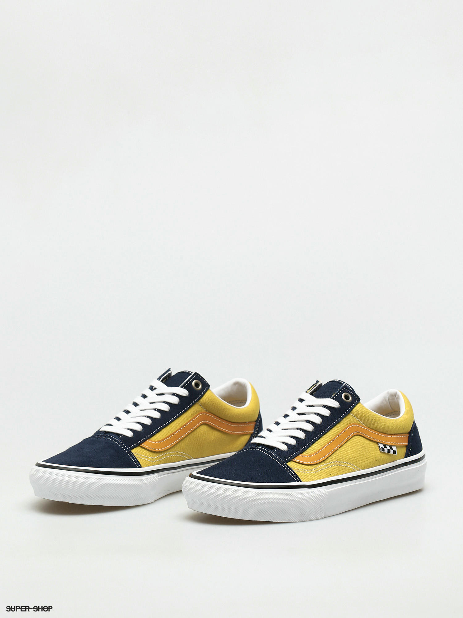 navy and gold vans