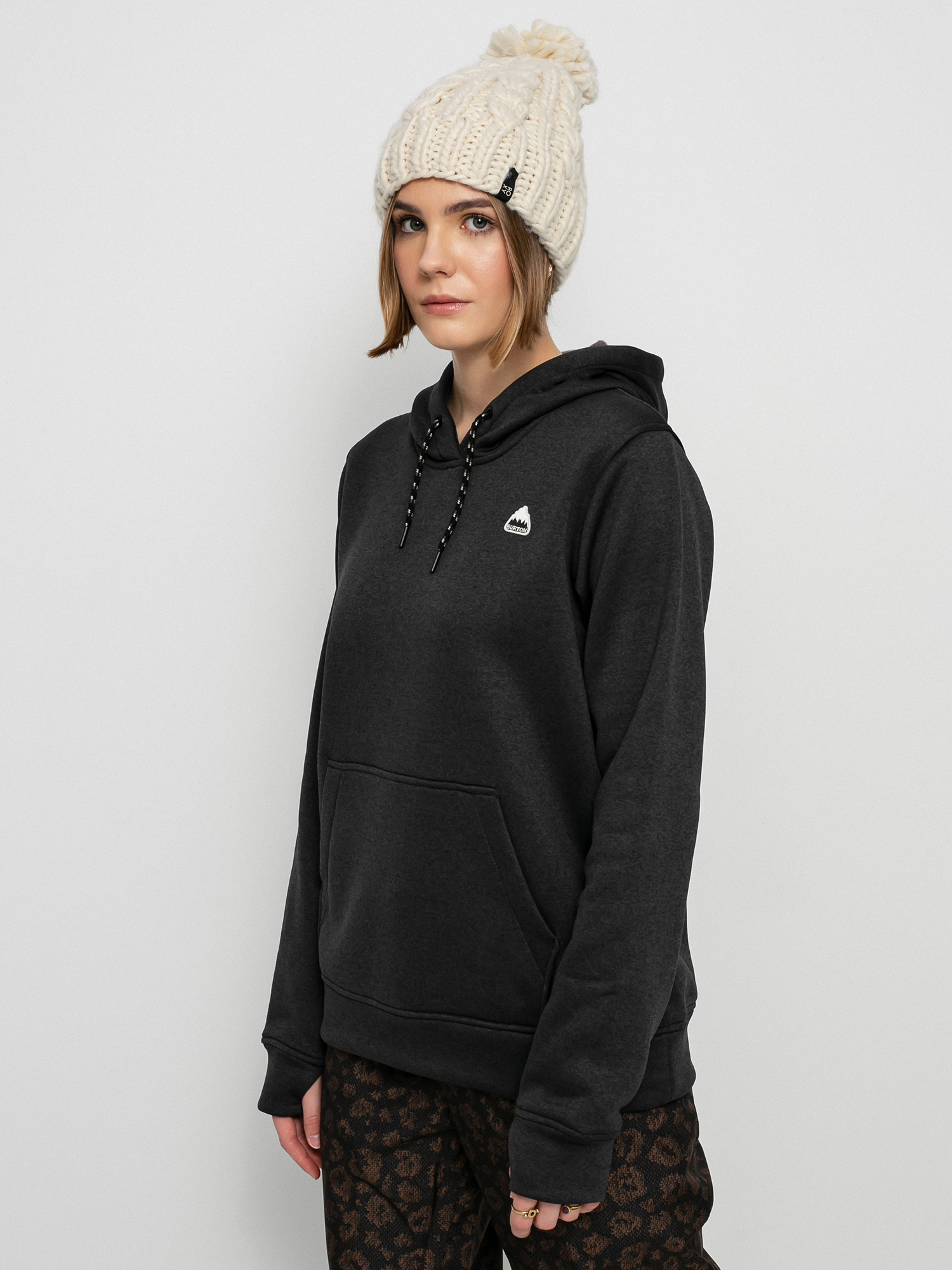 Damen Burton Oak HD Hoodie (true black heather)