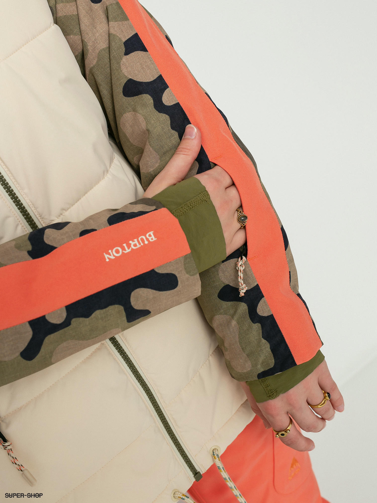 Off white camo puffer on sale jacket