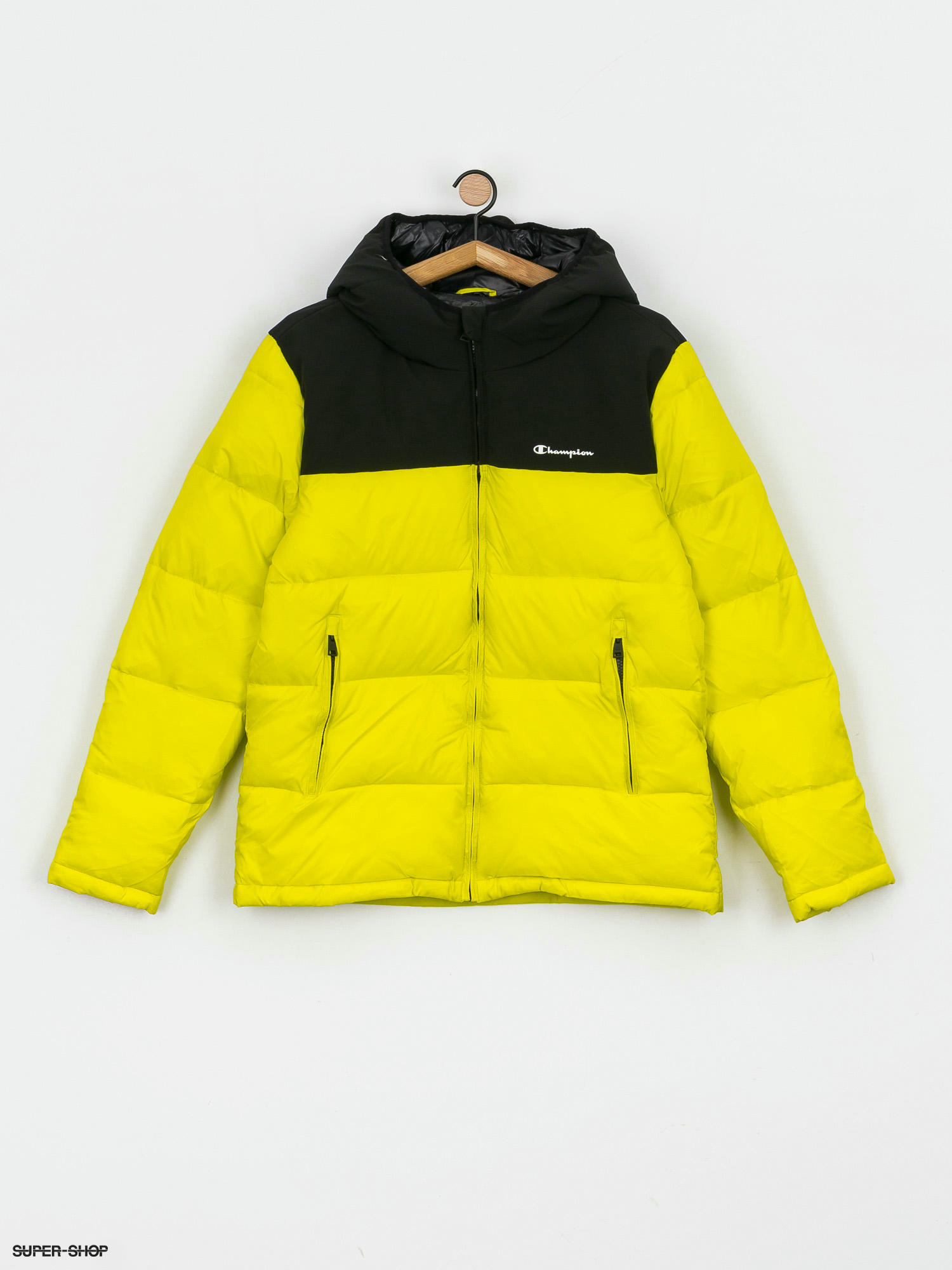 champion puffer jacket yellow