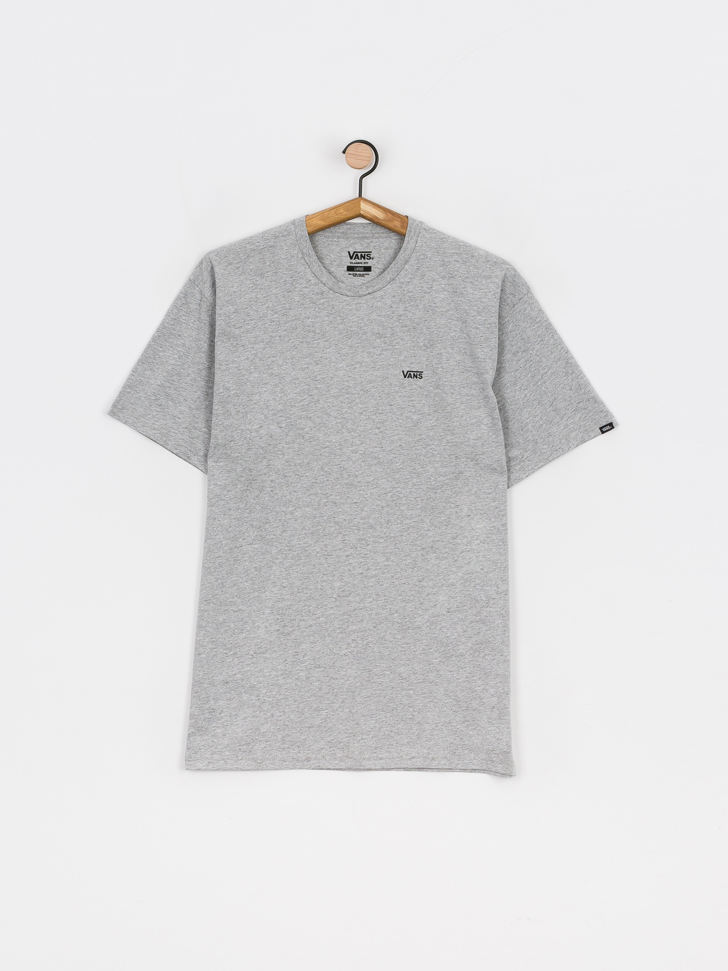 Vans Left Chest Logo T-shirt (athletic heather/black)