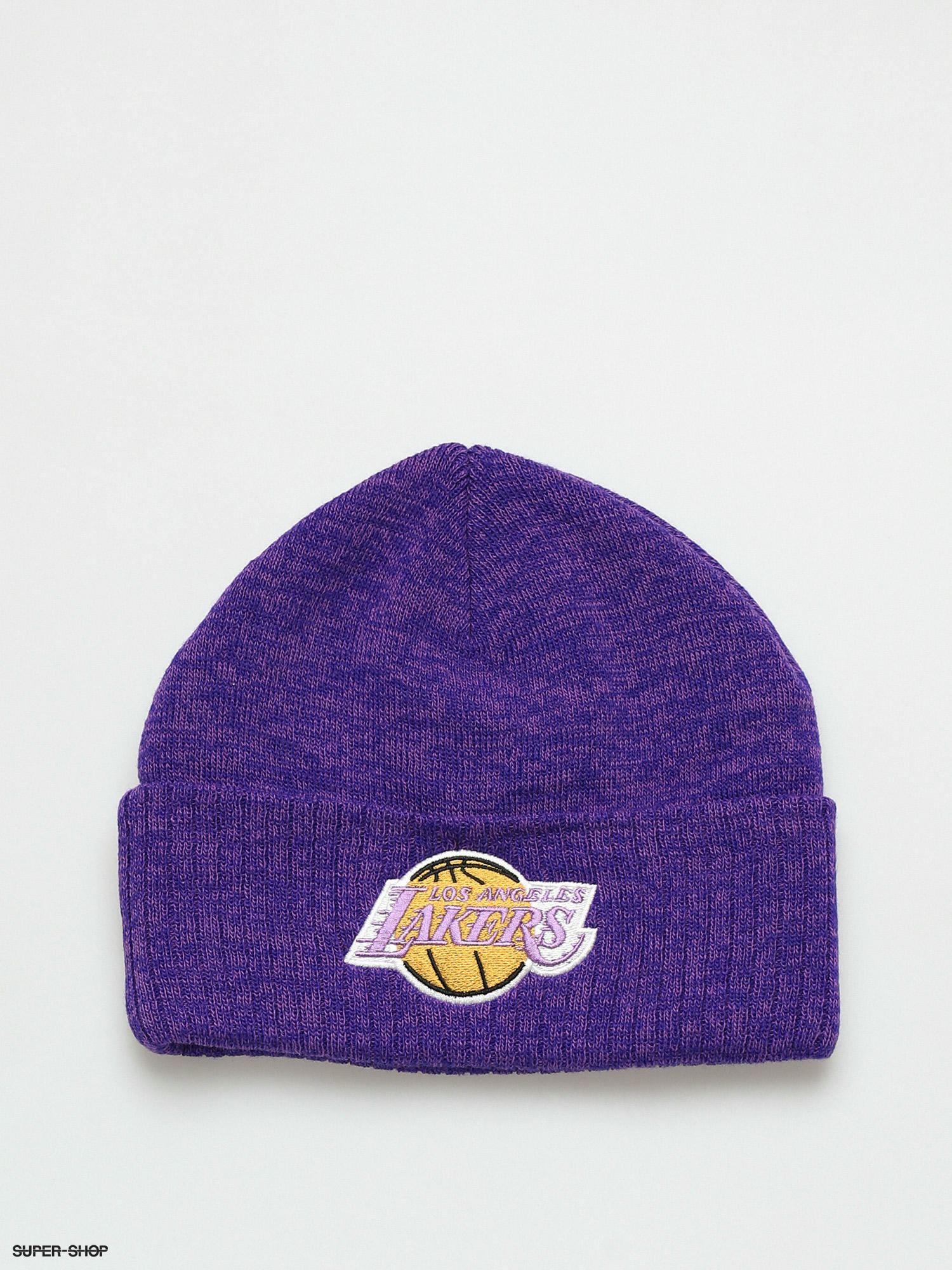 lakers beanie mitchell and ness