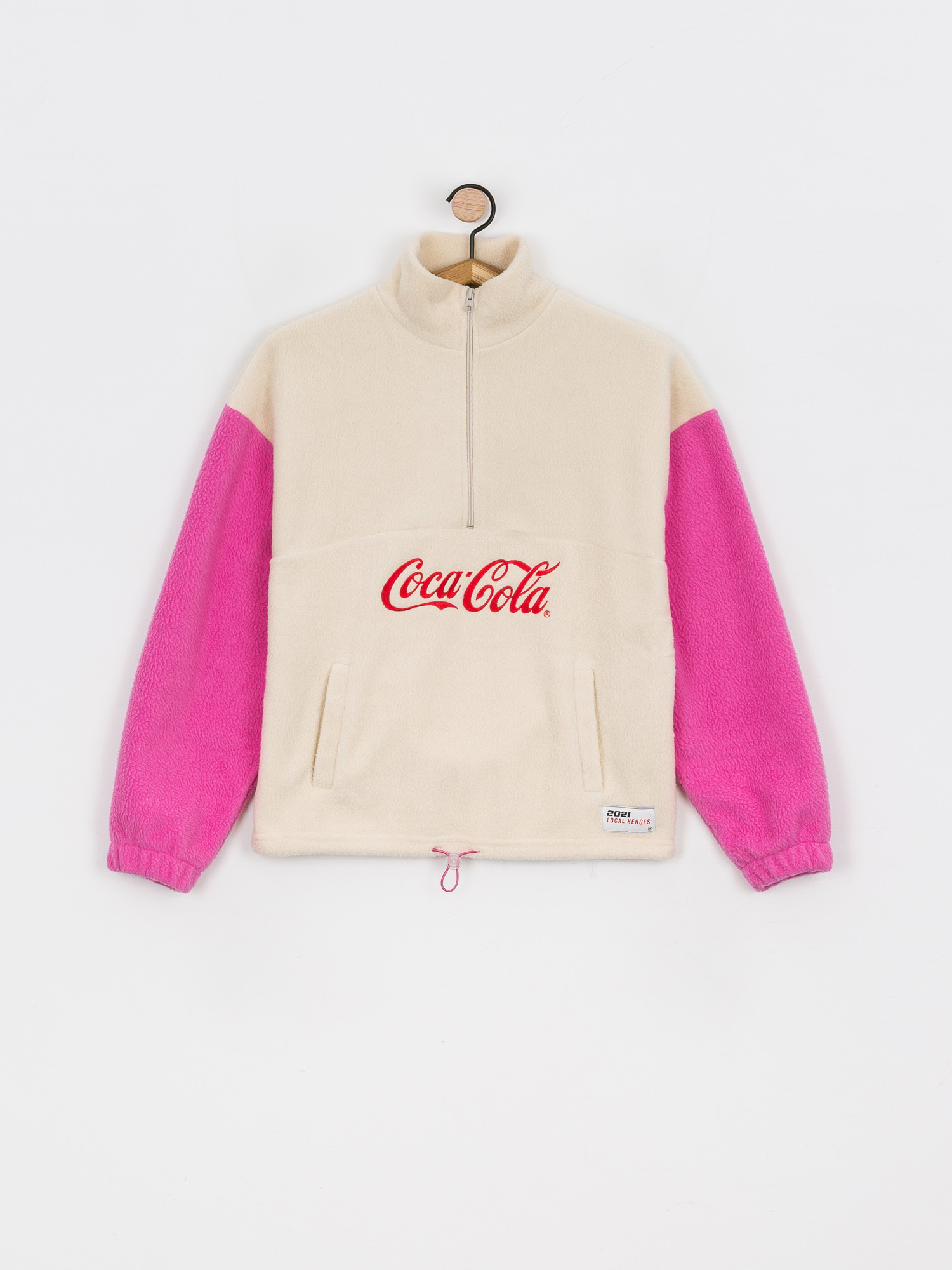 Local Heroes Coca Cola Zip Up Sweatshirt Wmn (beige/pink)
