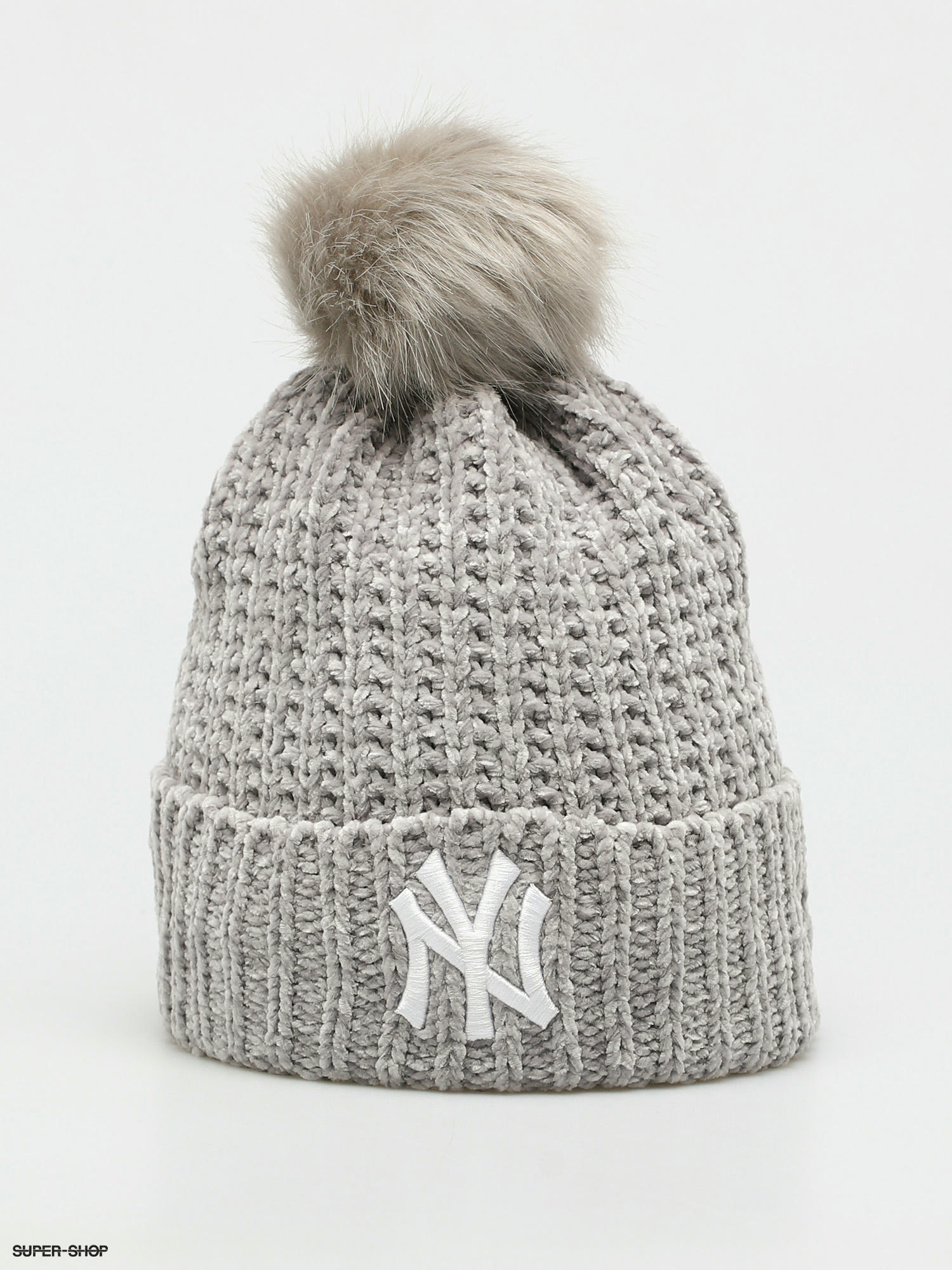 New Era Winterized Bobble New York Yankees Beanie Wmn (grey)