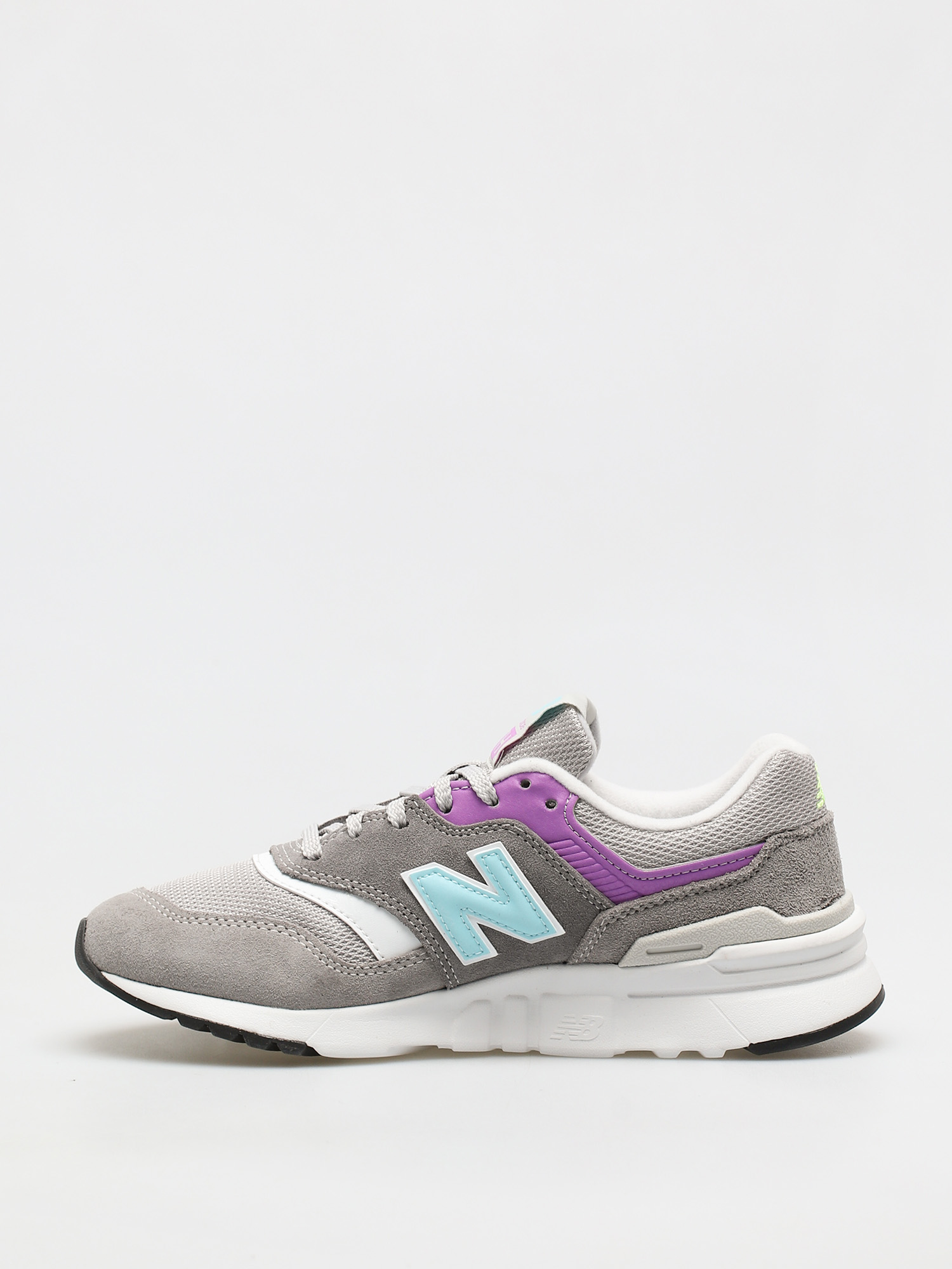 new balance gray & purple 997 sport shoes