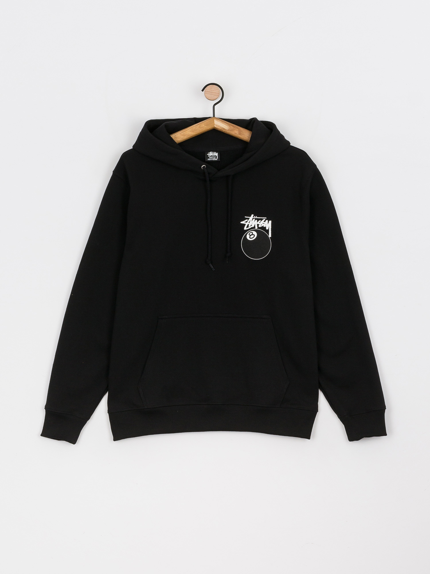 Black stussy zip up hoodie hotsell