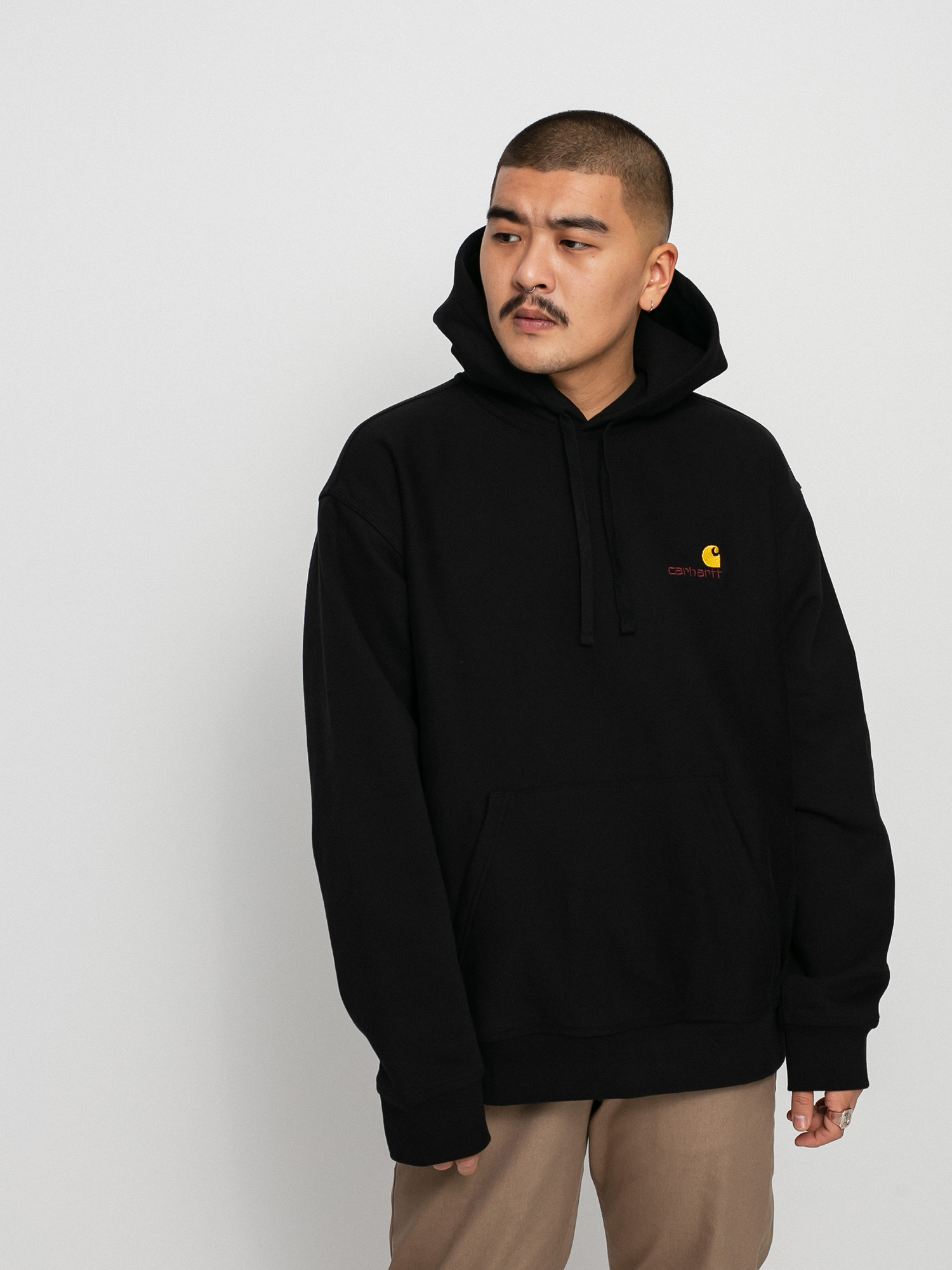 Carhartt WIP American Script HD Hoodie (black)