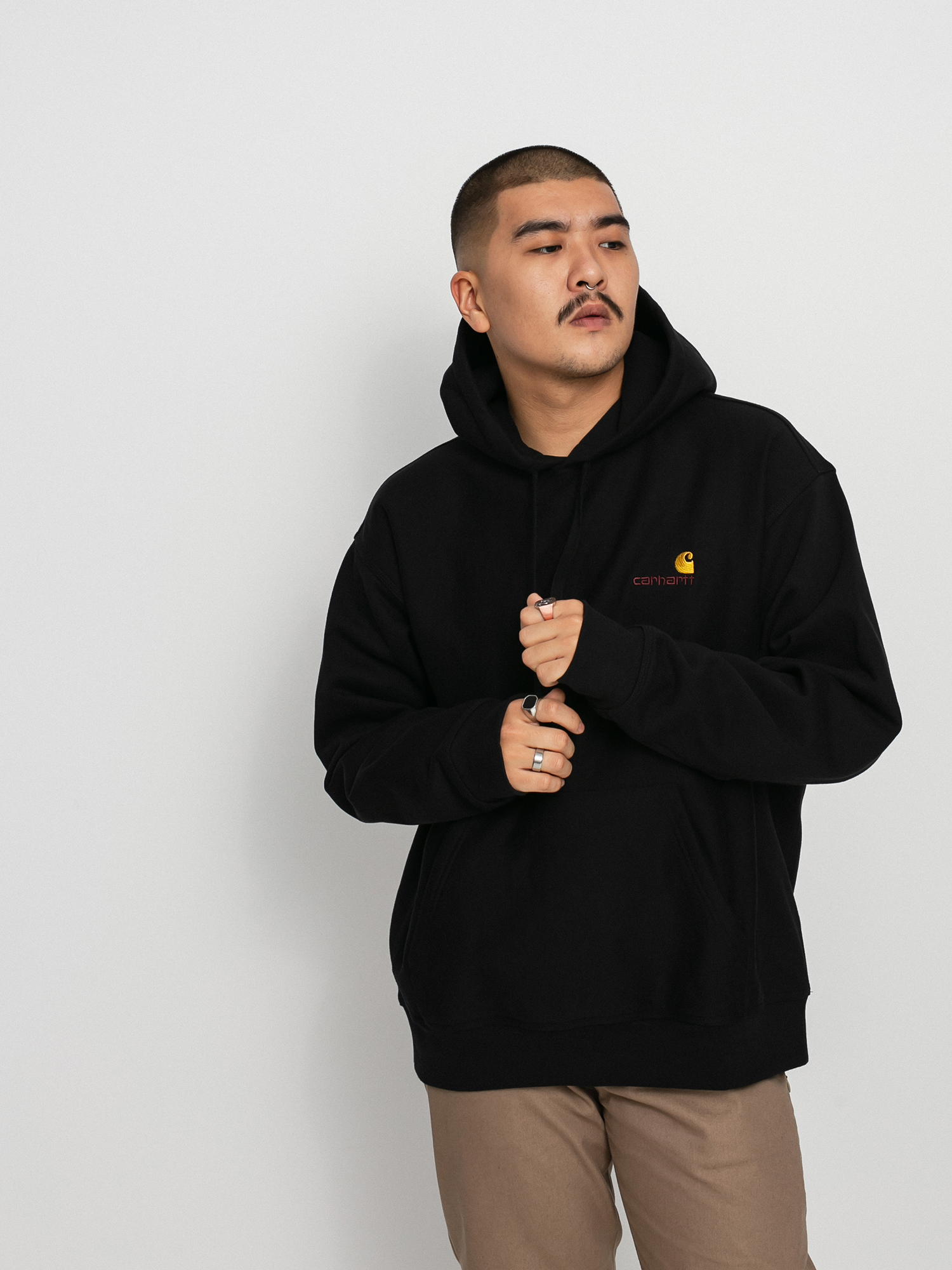 Carhartt WIP American Script HD Hoodie (black)