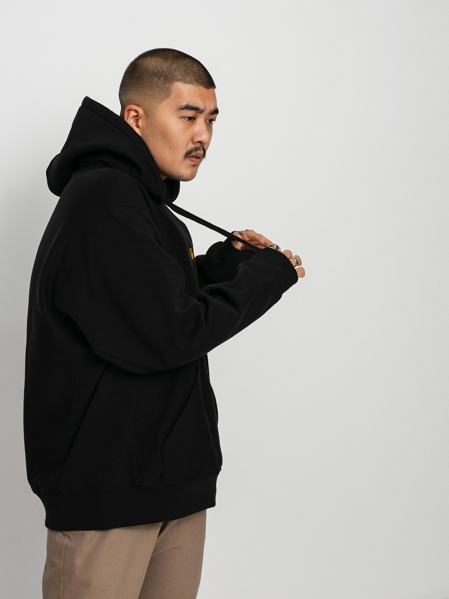 Carhartt WIP American Script HD Hoodie (black)