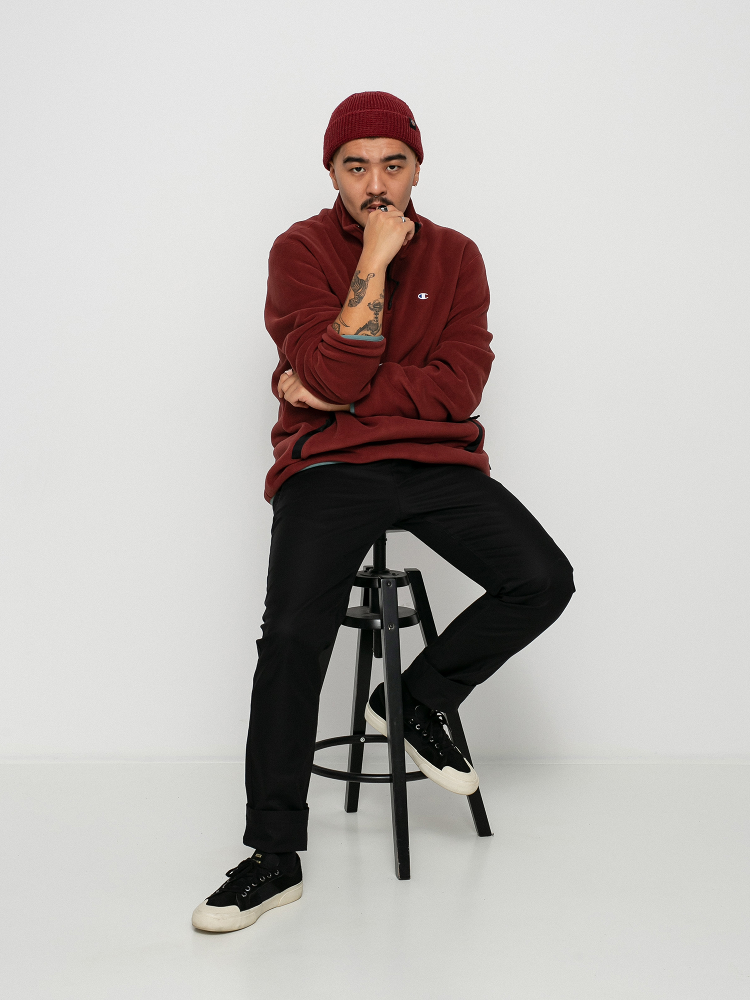 Champion Half Zip Top 215107 Sweatshirt (and/trp/nbk)