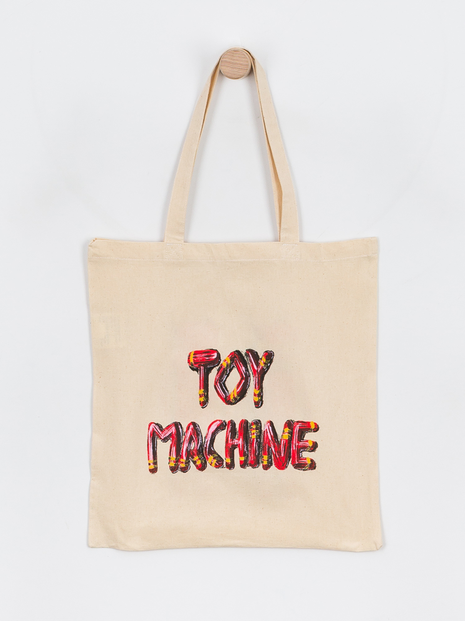 Toy Machine Monster Puppet Tote Bag (natural/red)